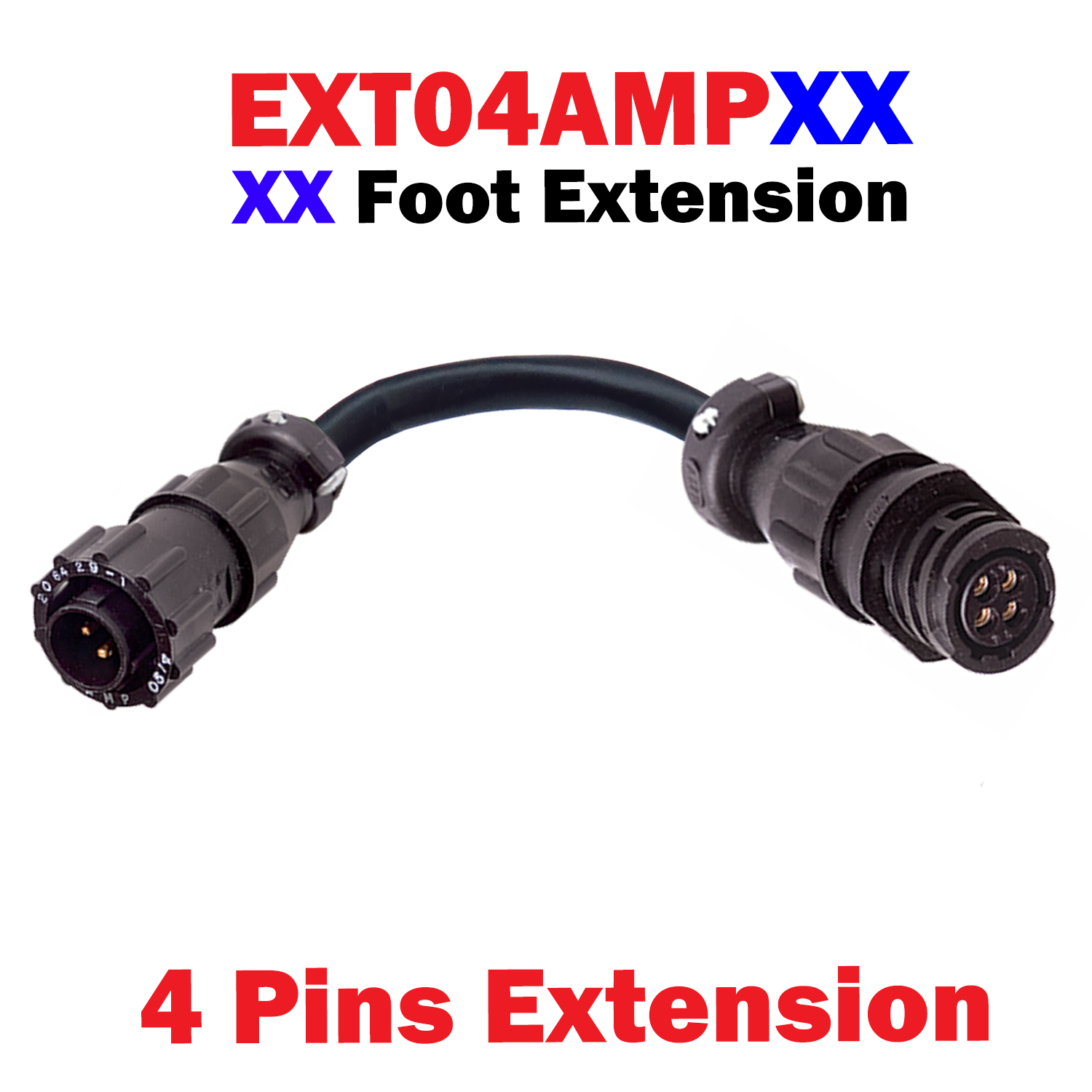 4 Pin AMP Extension Cable