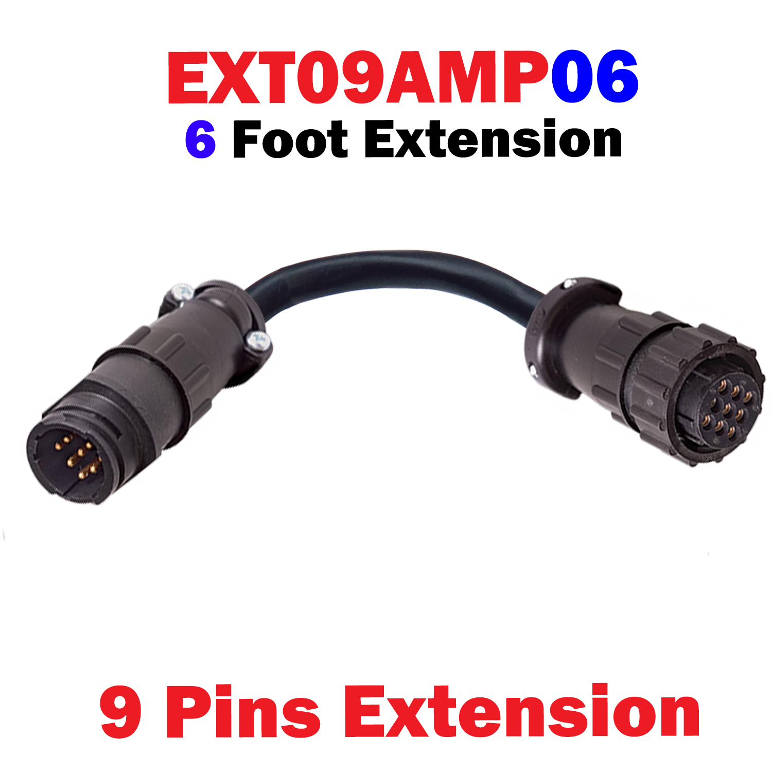 9 Pin AMP Extension Cable