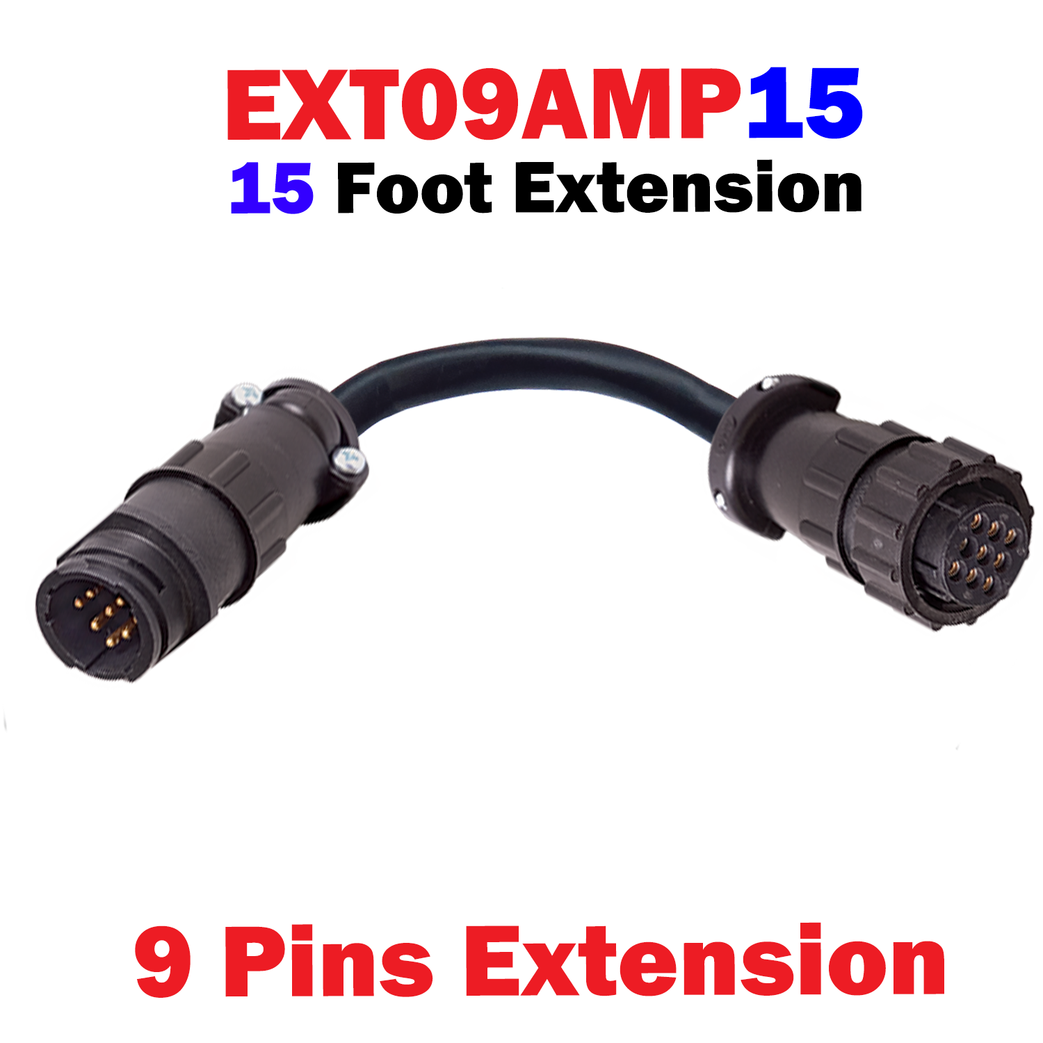9 Pin AMP Extension Cable