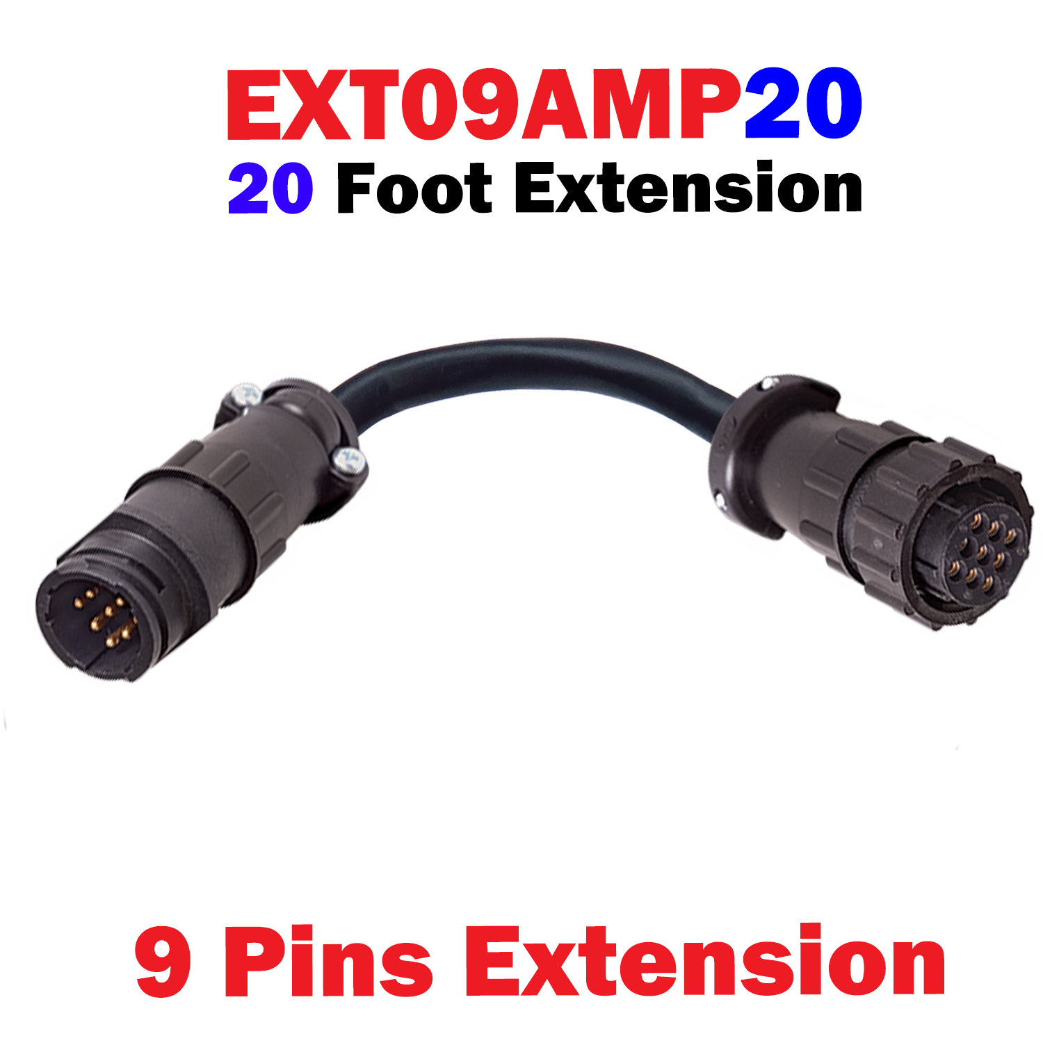 9 Pin AMP Extension Cable