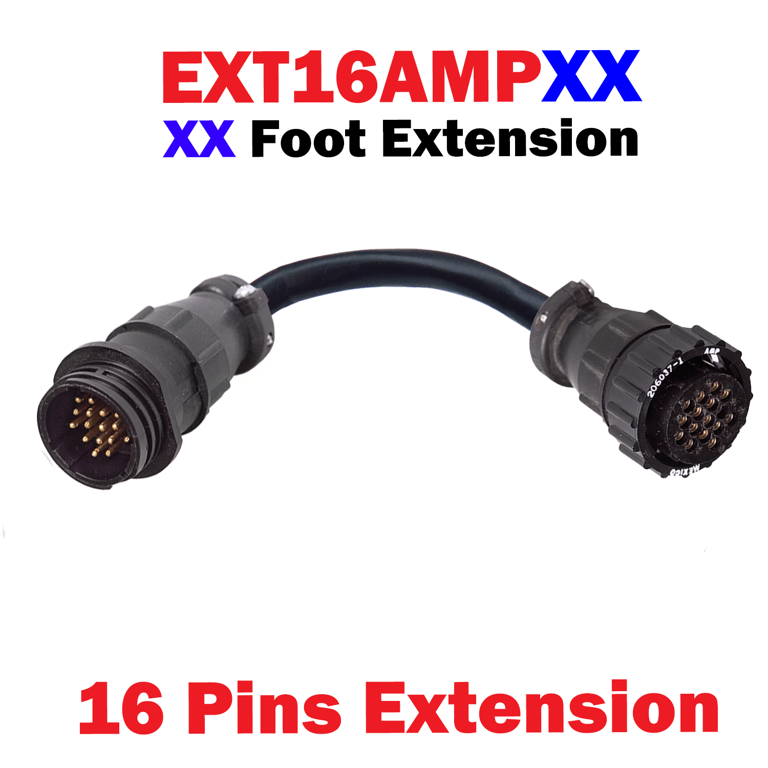 16 Pin AMP Extension Cable