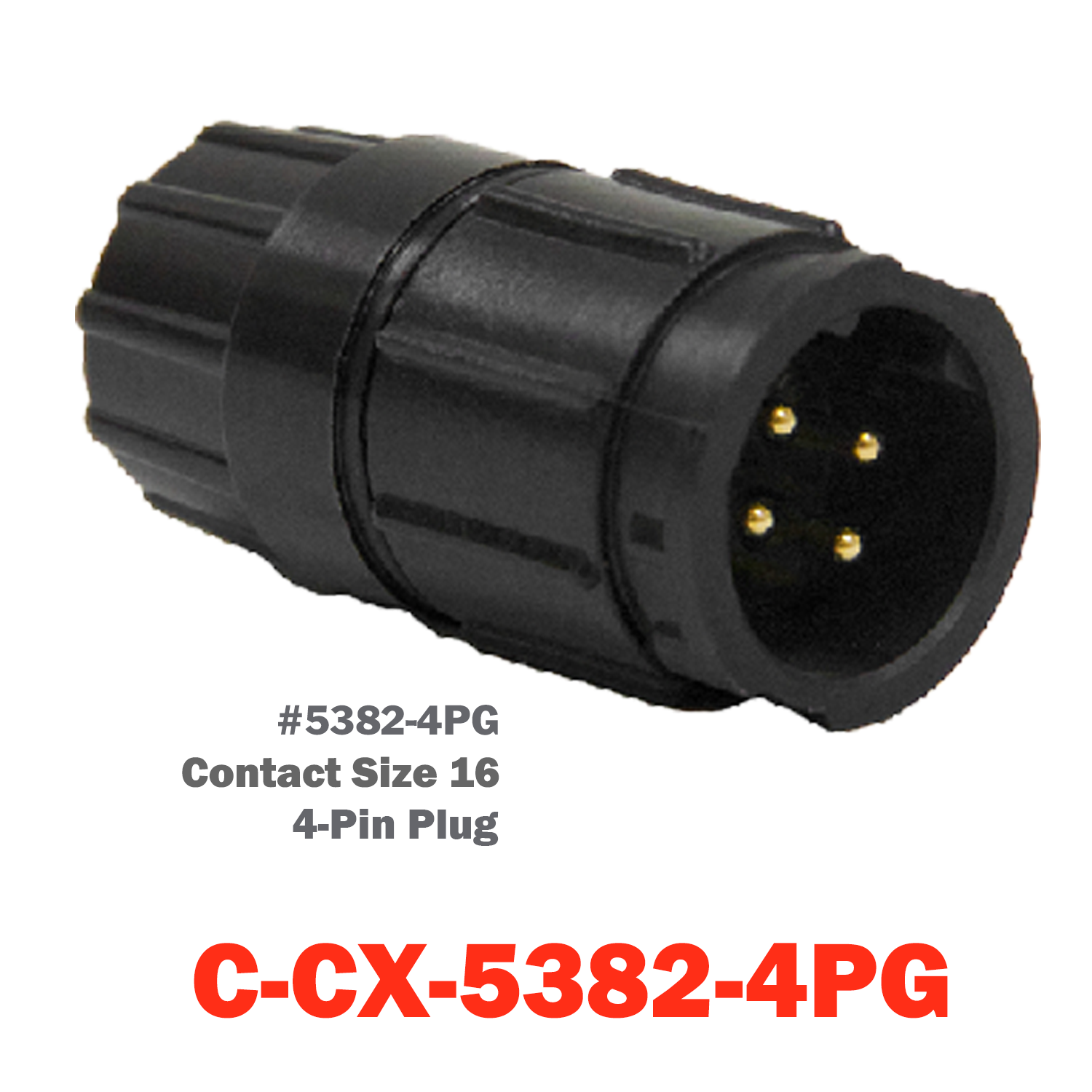 04 Pin Conxall Plug | C-CX-5382-4PG
