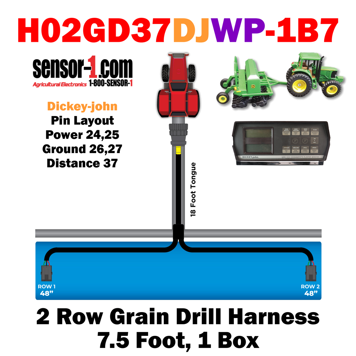 Grain Drill Harness | 2-24 Rows