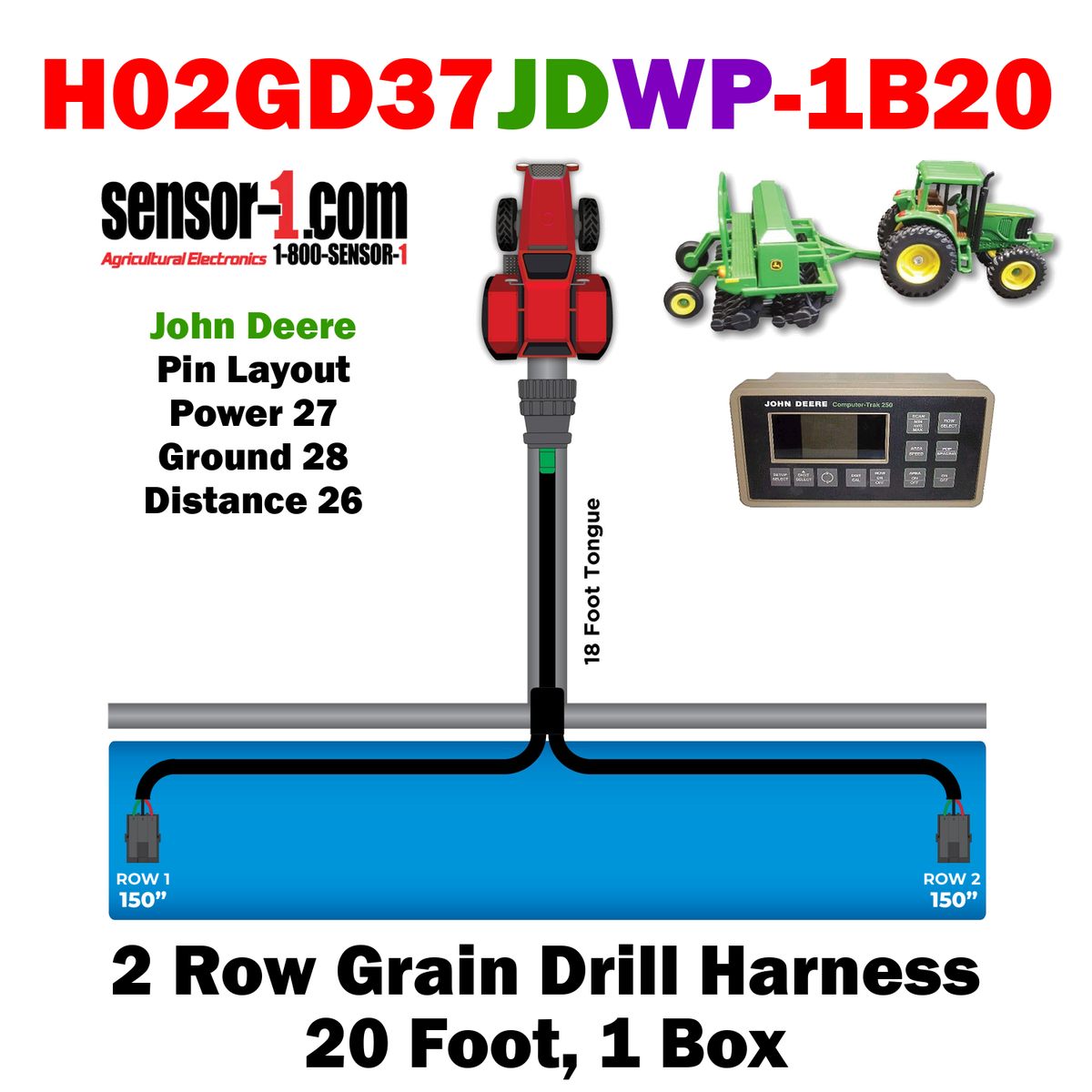 Grain Drill Harness | 2-24 Rows