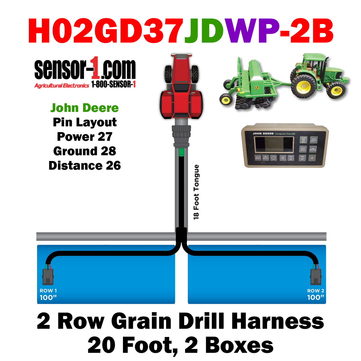 Grain Drill Harness | 2-24 Rows
