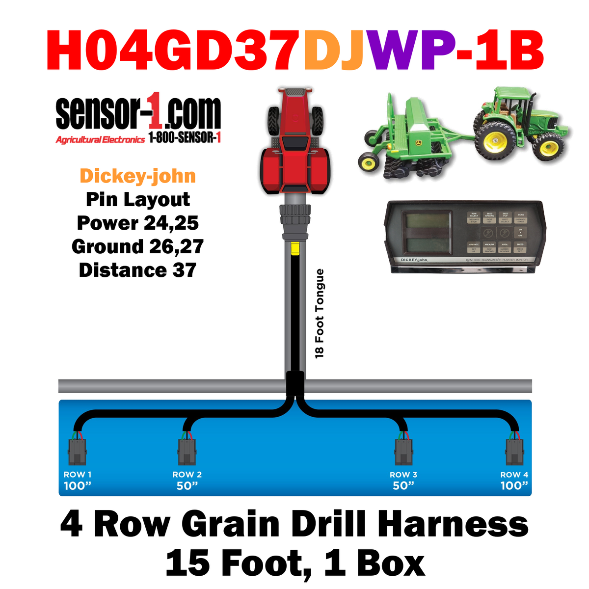 Grain Drill Harness | 2-24 Rows