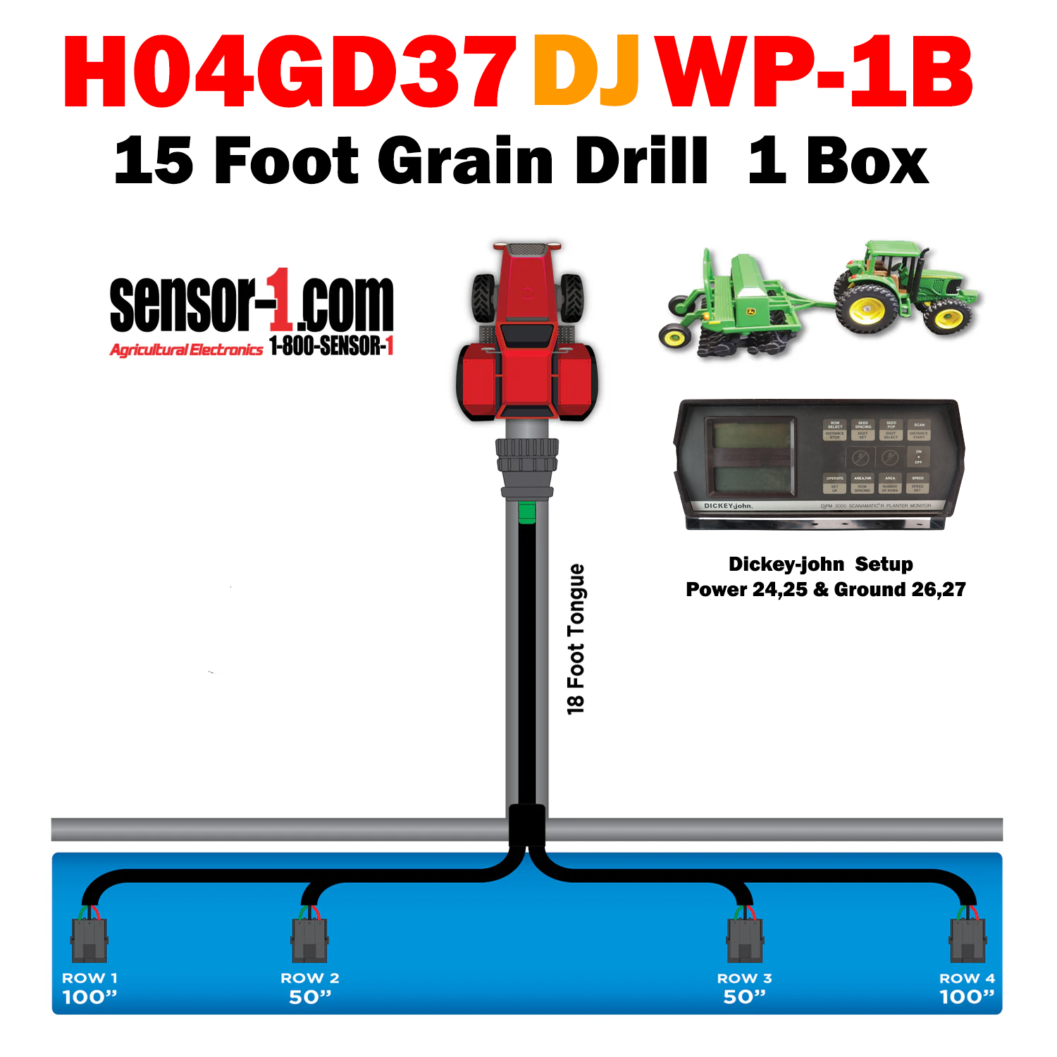 Grain Drill Harness | 2-24 Rows