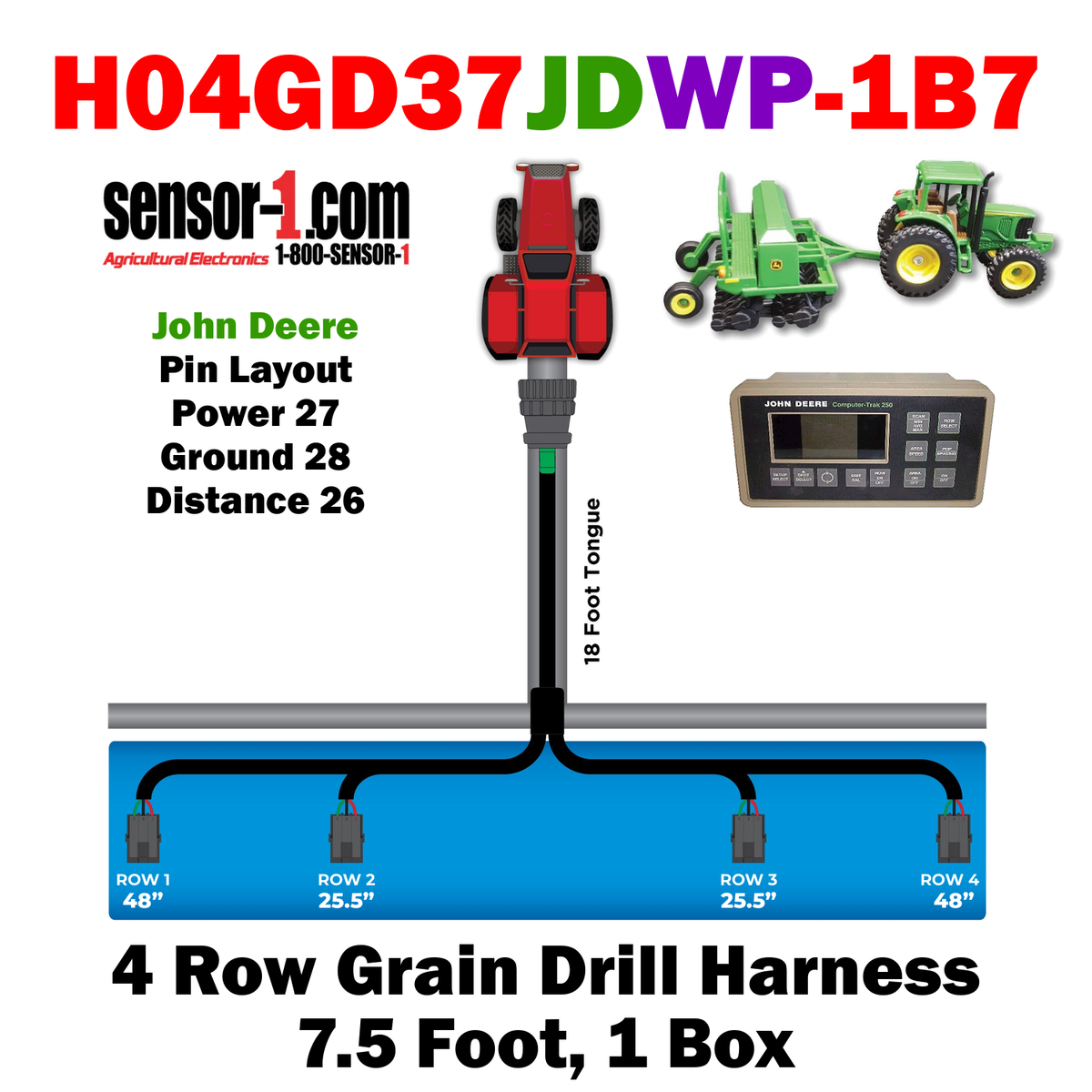Grain Drill Harness | 2-24 Rows