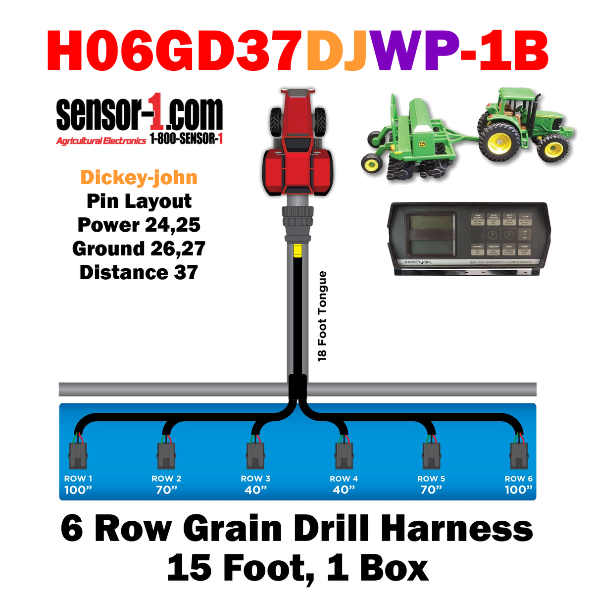 Grain Drill Harness | 2-24 Rows
