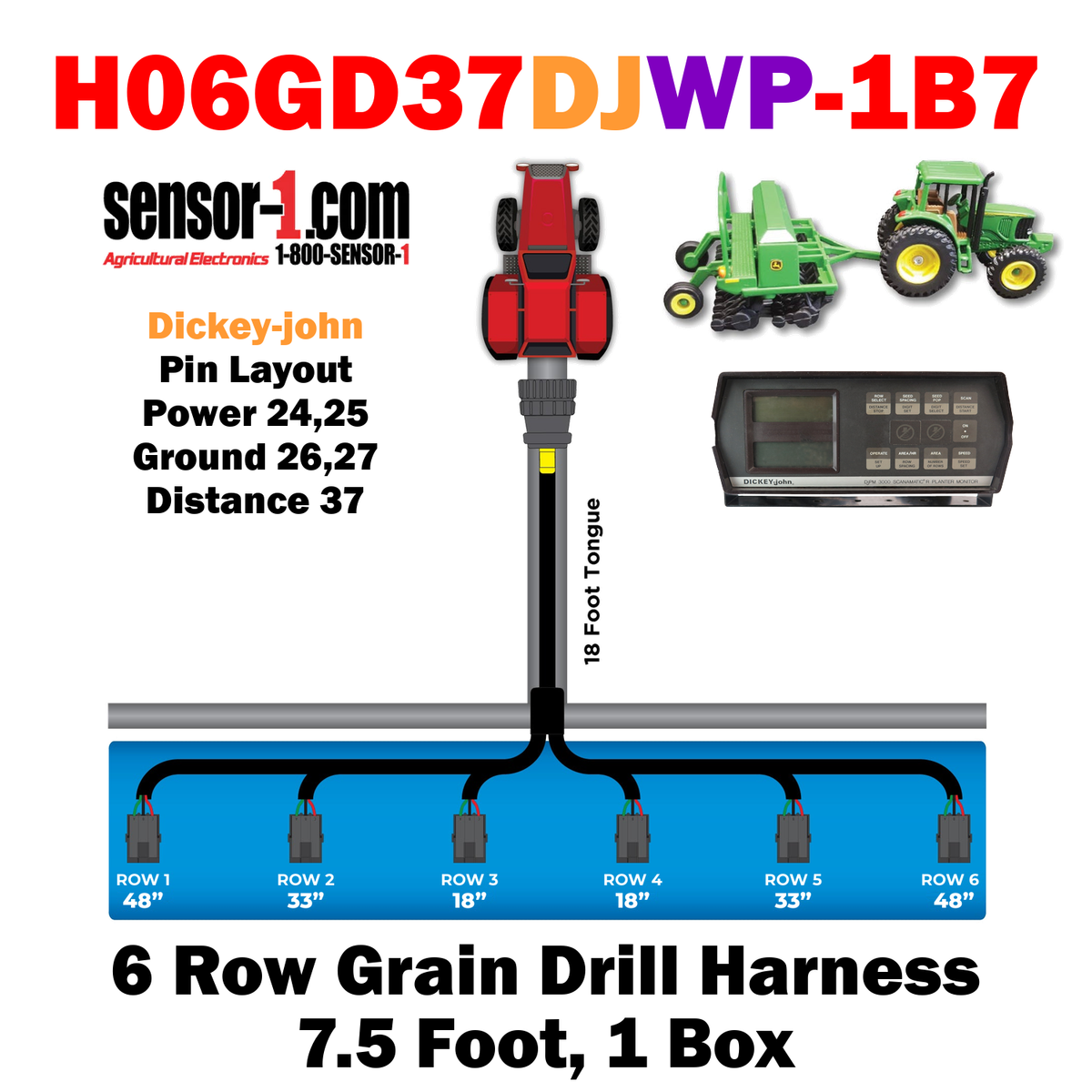 Grain Drill Harness | 2-24 Rows