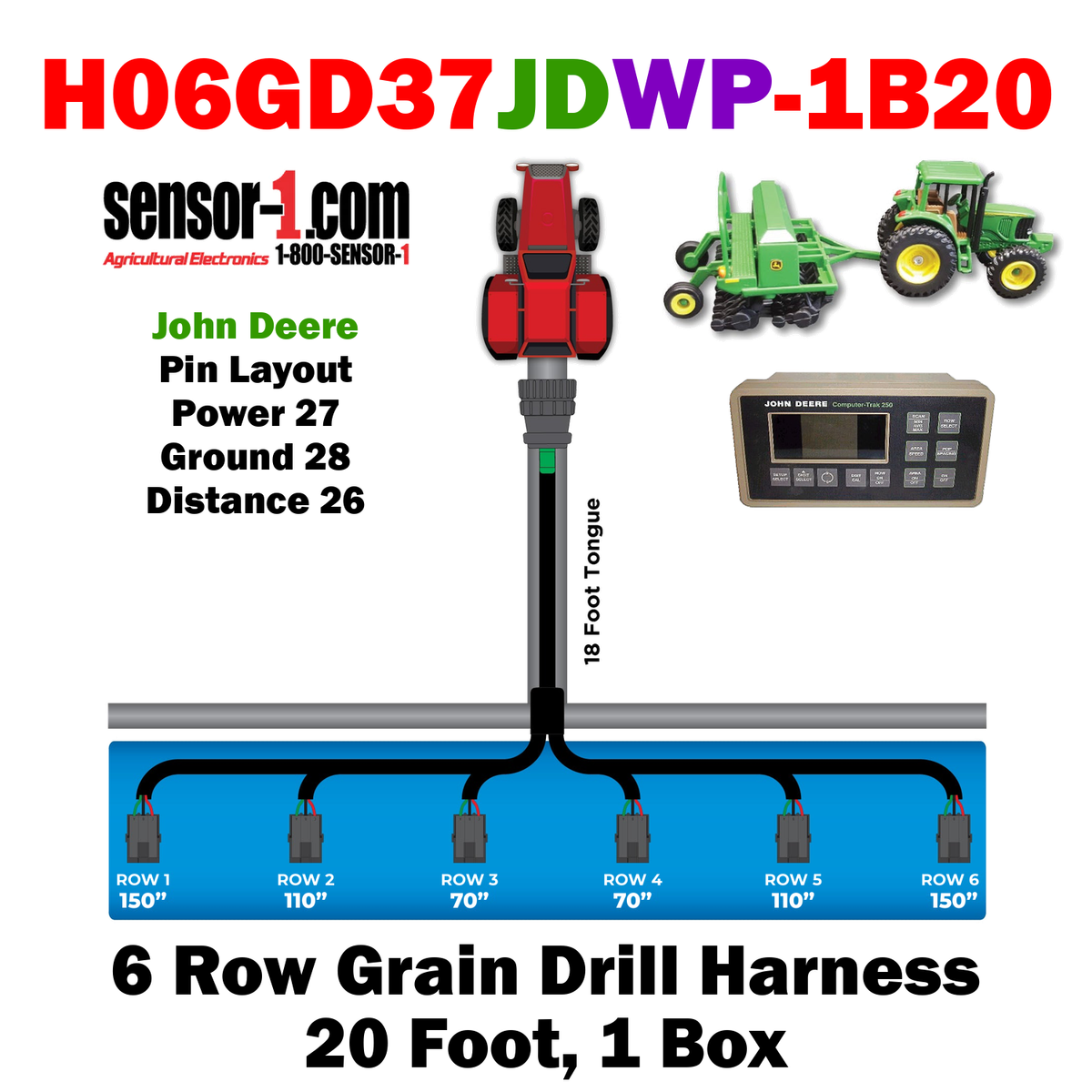 Grain Drill Harness | 2-24 Rows