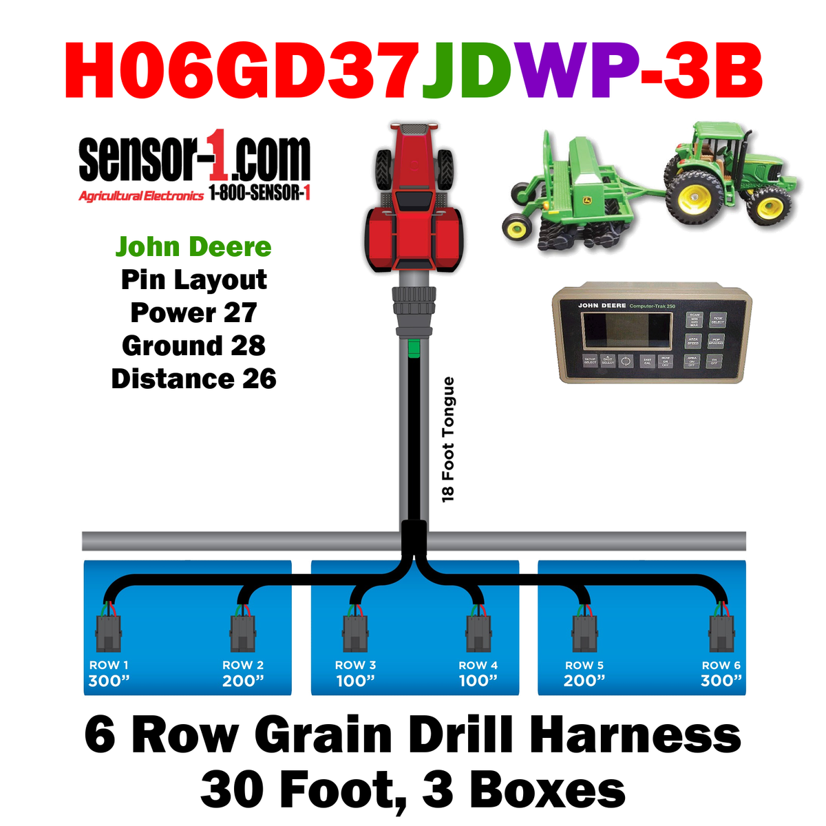 Grain Drill Harness | 2-24 Rows