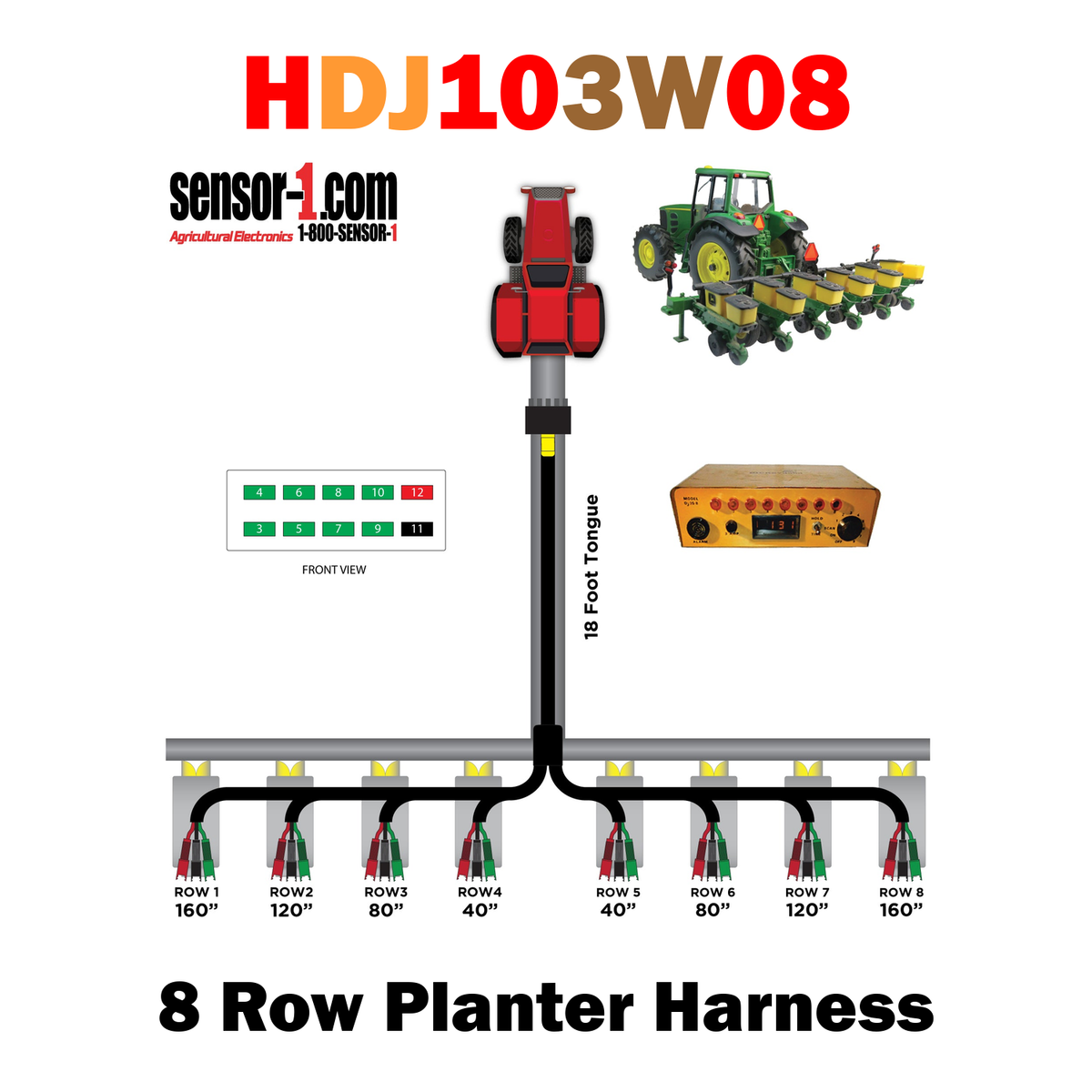 Planter Harnesses for Dickey-john Monitors | 4-12 Rows