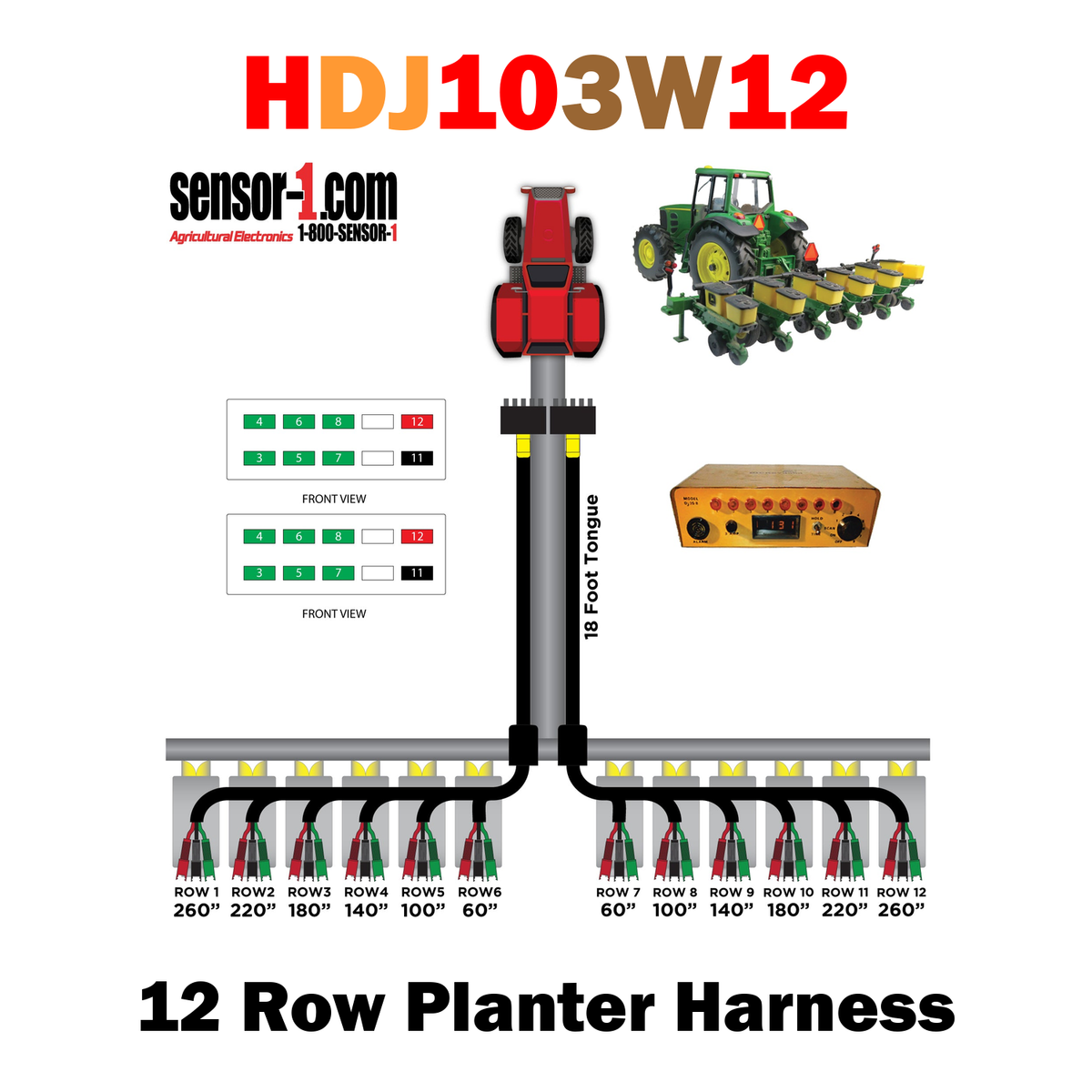 Planter Harnesses for Dickey-john Monitors | 4-12 Rows