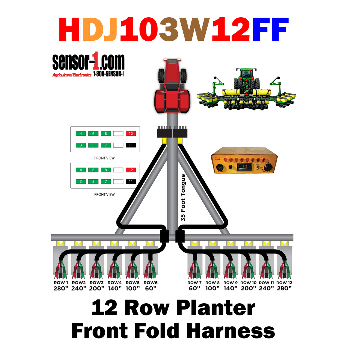 Planter Harnesses for Dickey-john Monitors | 4-12 Rows