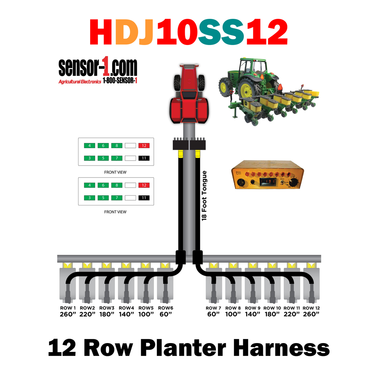 Planter Harnesses for Dickey-john Monitors | 4-12 Rows