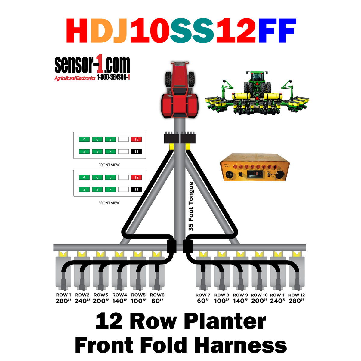 Planter Harnesses for Dickey-john Monitors | 4-12 Rows