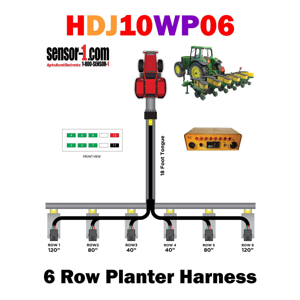 Planter Harnesses for Dickey-john Monitors | 4-12 Rows