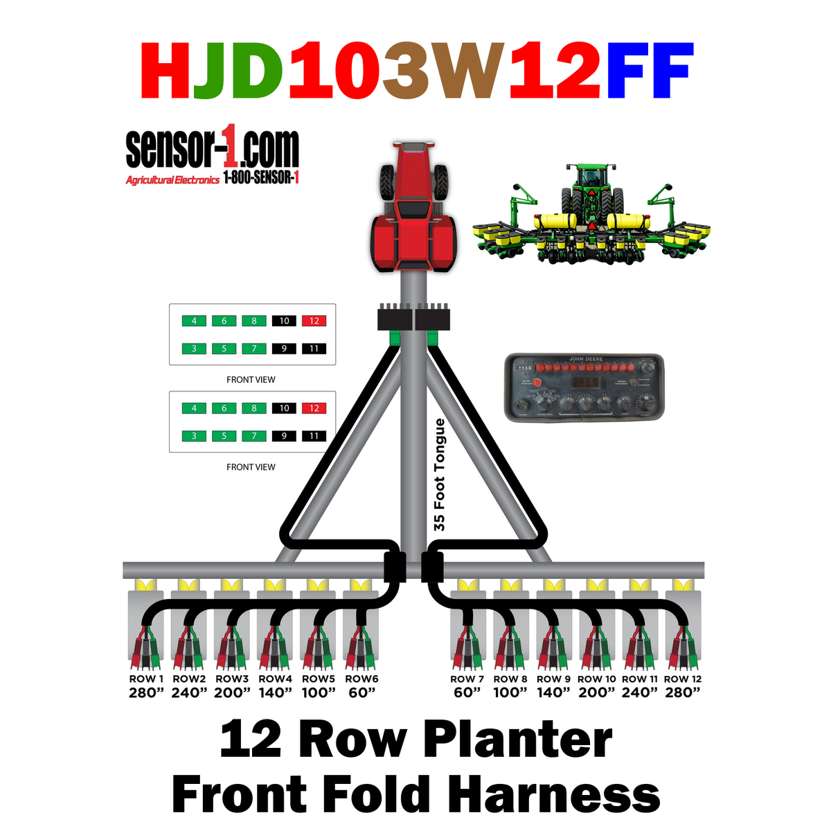 Planter Harnesses for John Deere Monitors | 4-12 Rows
