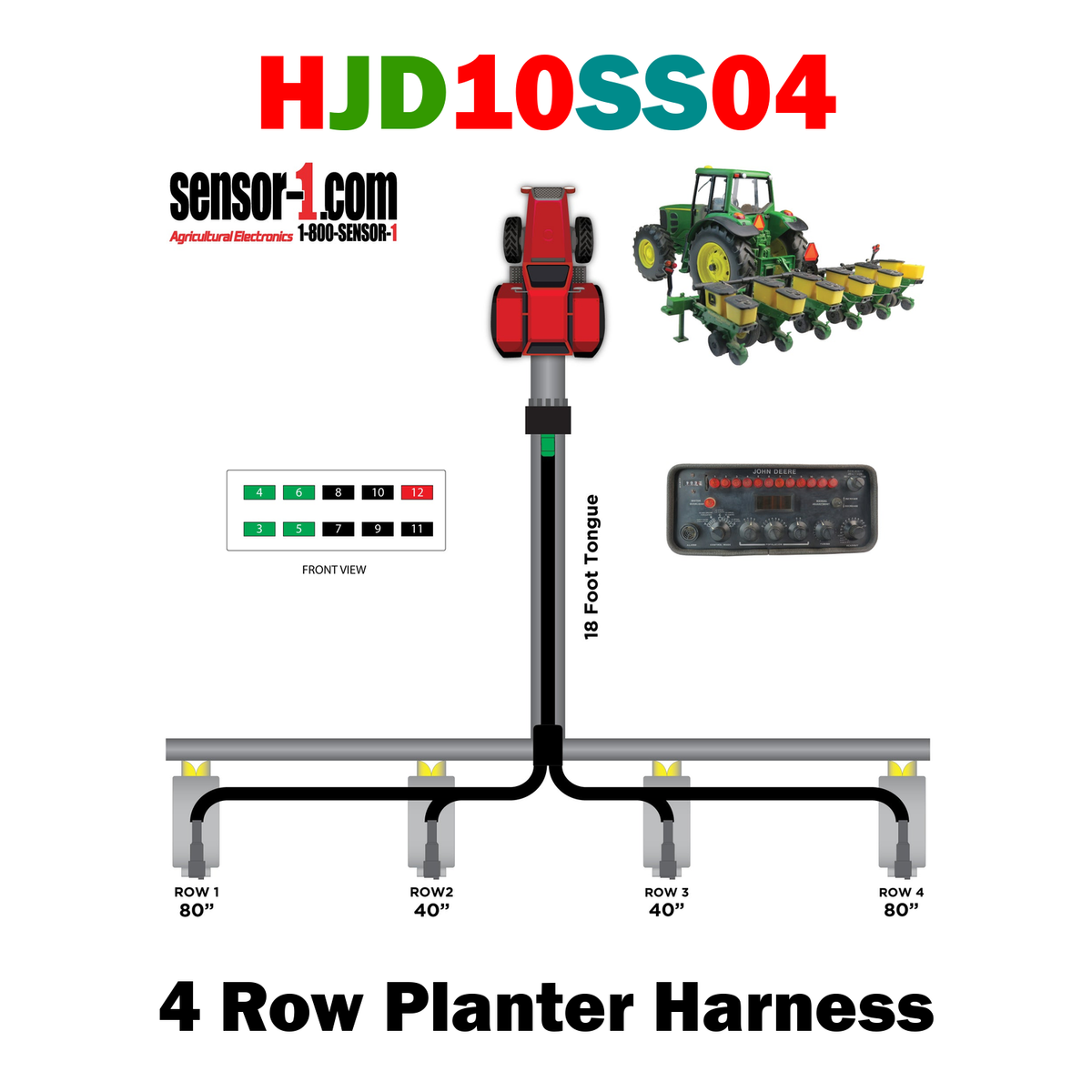 Planter Harnesses for John Deere Monitors | 4-12 Rows