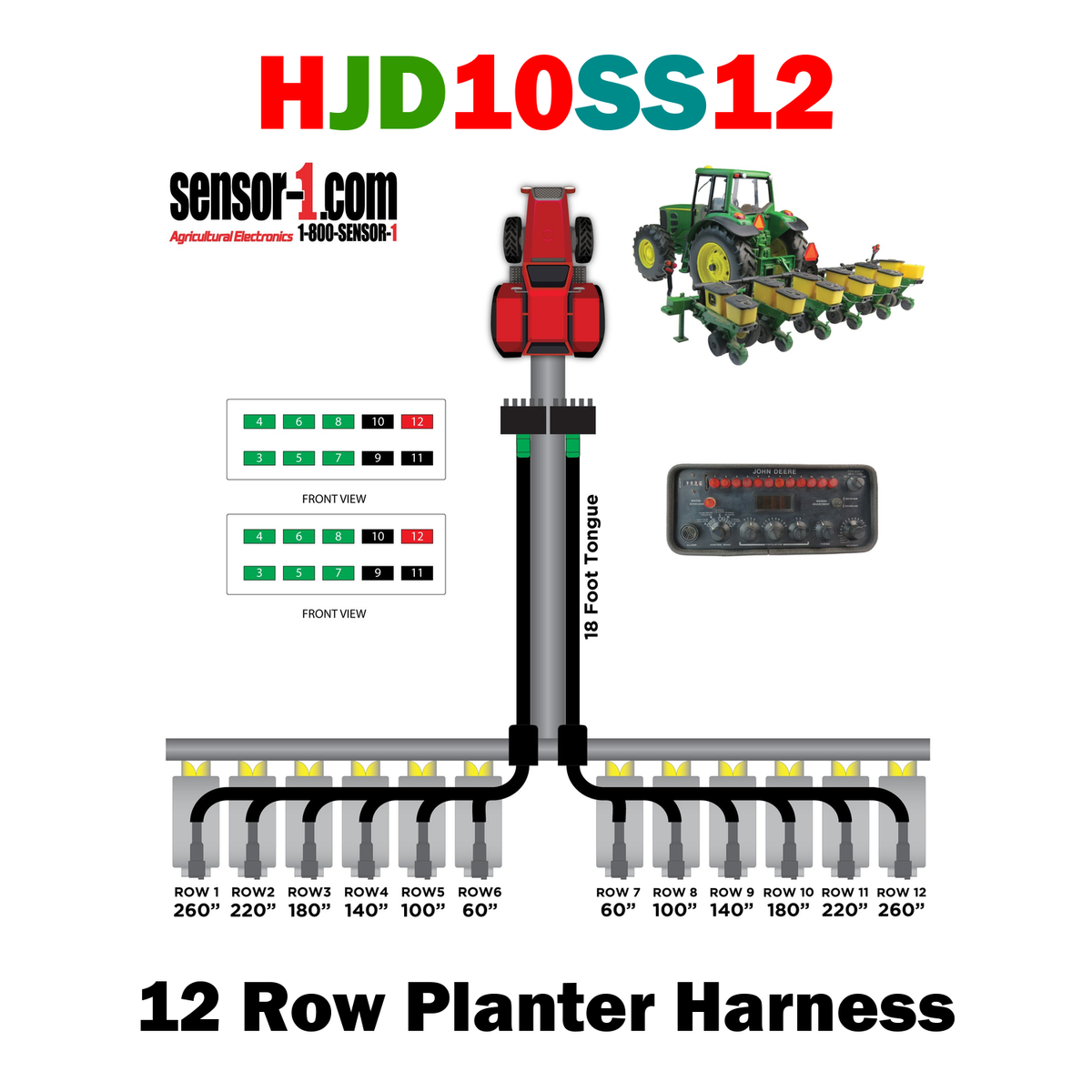 Planter Harnesses for John Deere Monitors | 4-12 Rows