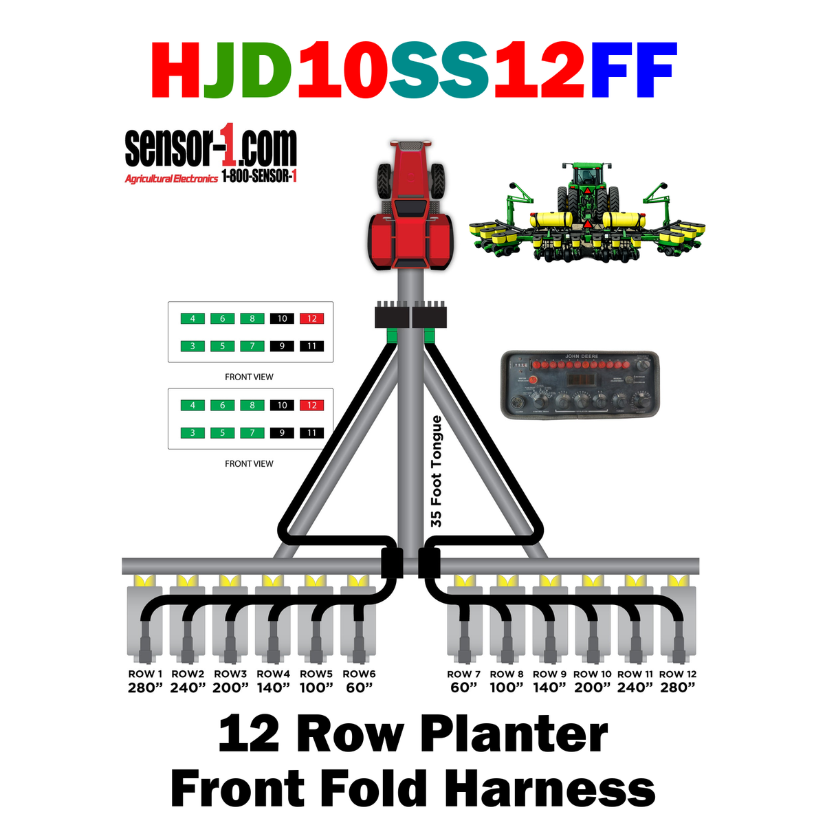 Planter Harnesses for John Deere Monitors | 4-12 Rows