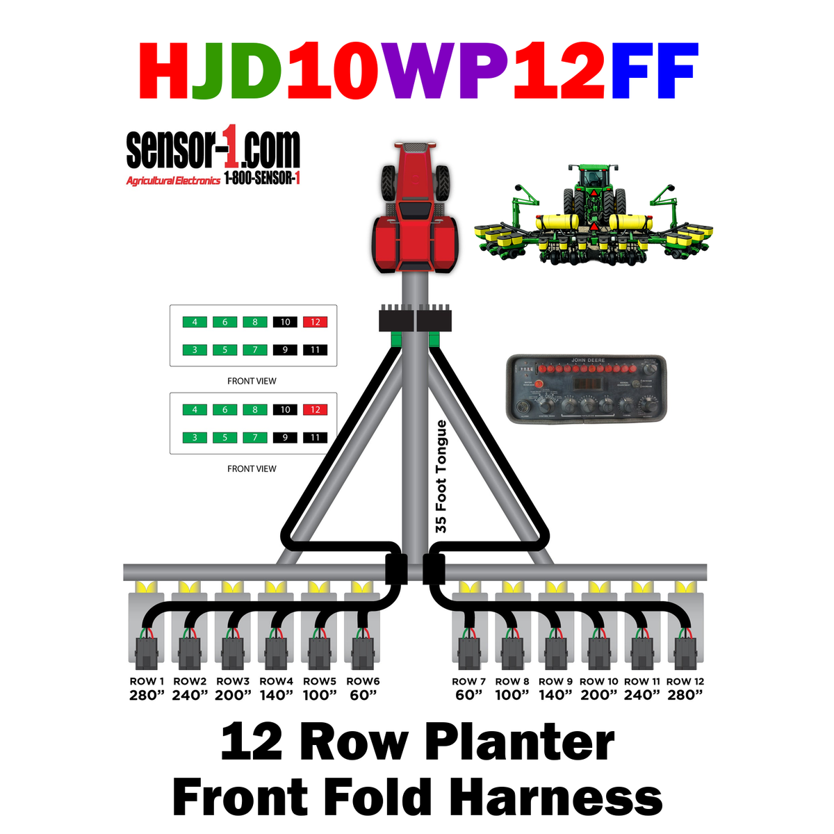 Planter Harnesses for John Deere Monitors | 4-12 Rows