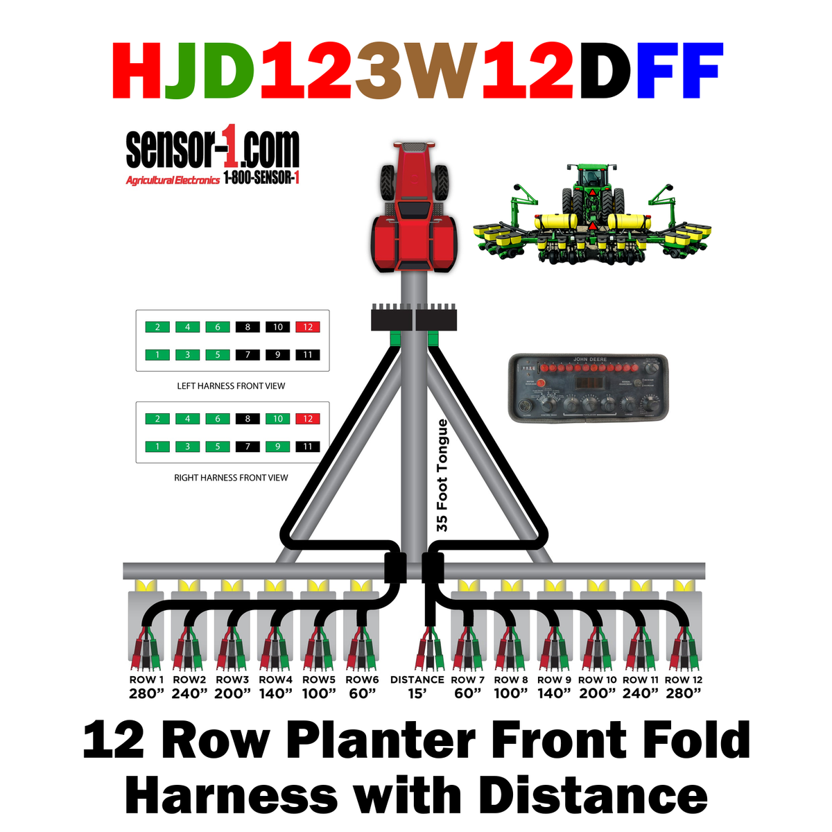 Planter Harnesses for John Deere Monitors | 4-12 Rows