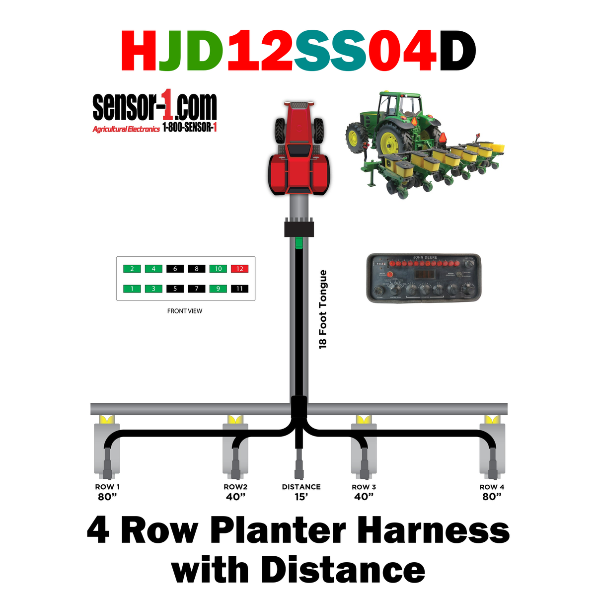Planter Harnesses for John Deere Monitors | 4-12 Rows