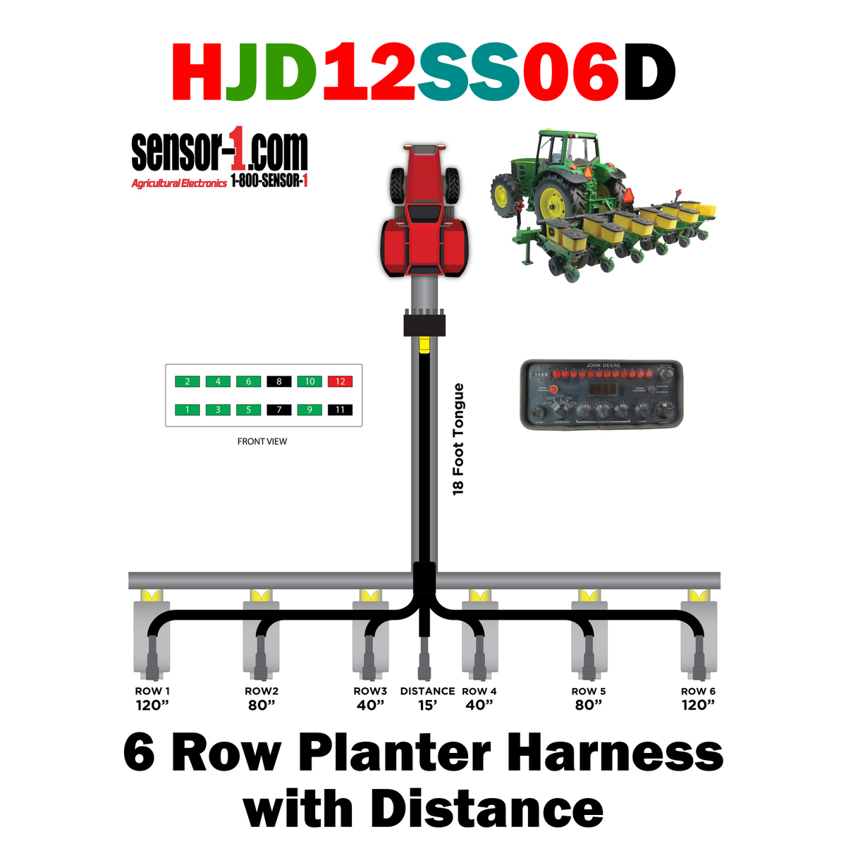 Planter Harnesses for John Deere Monitors | 4-12 Rows