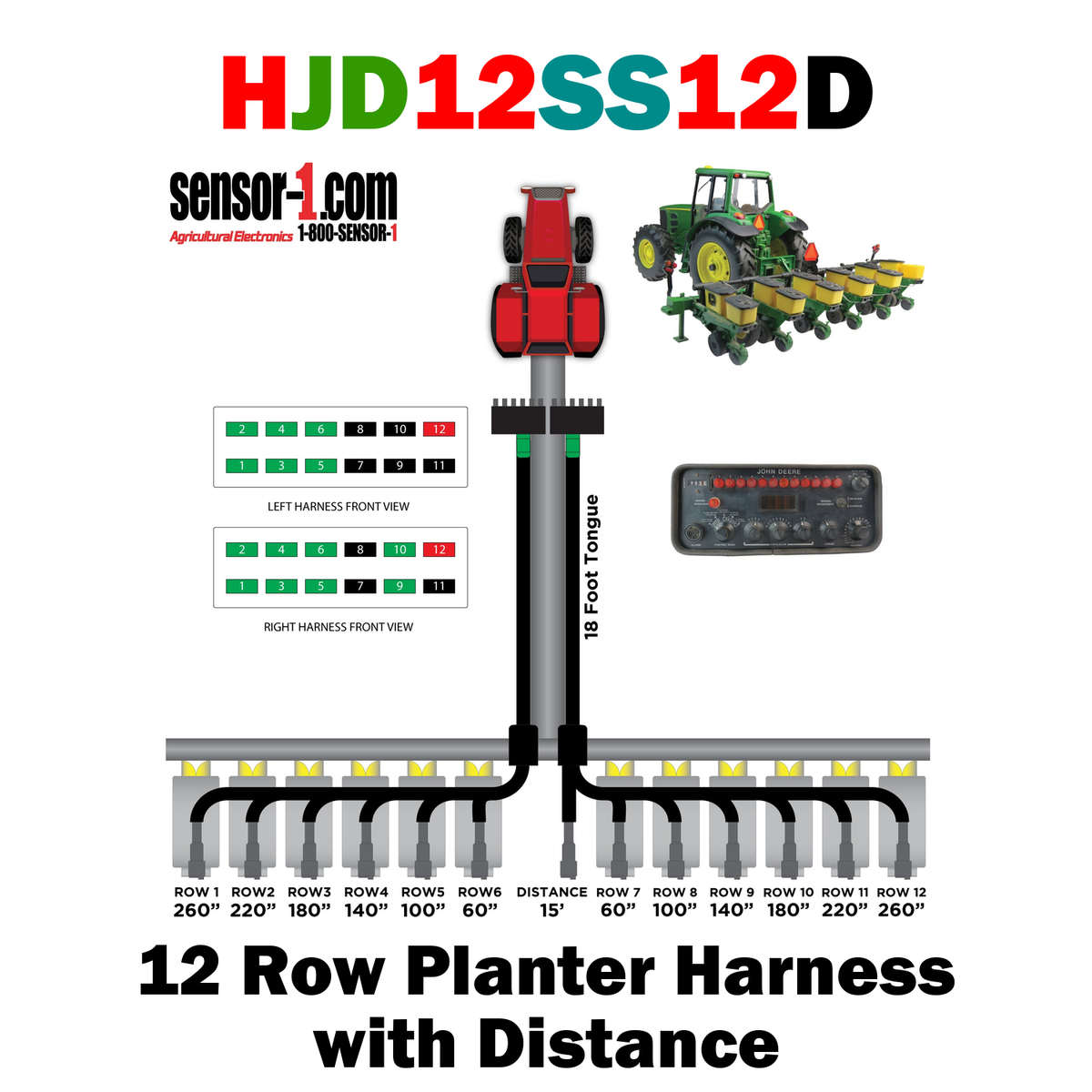 Planter Harnesses for John Deere Monitors | 4-12 Rows