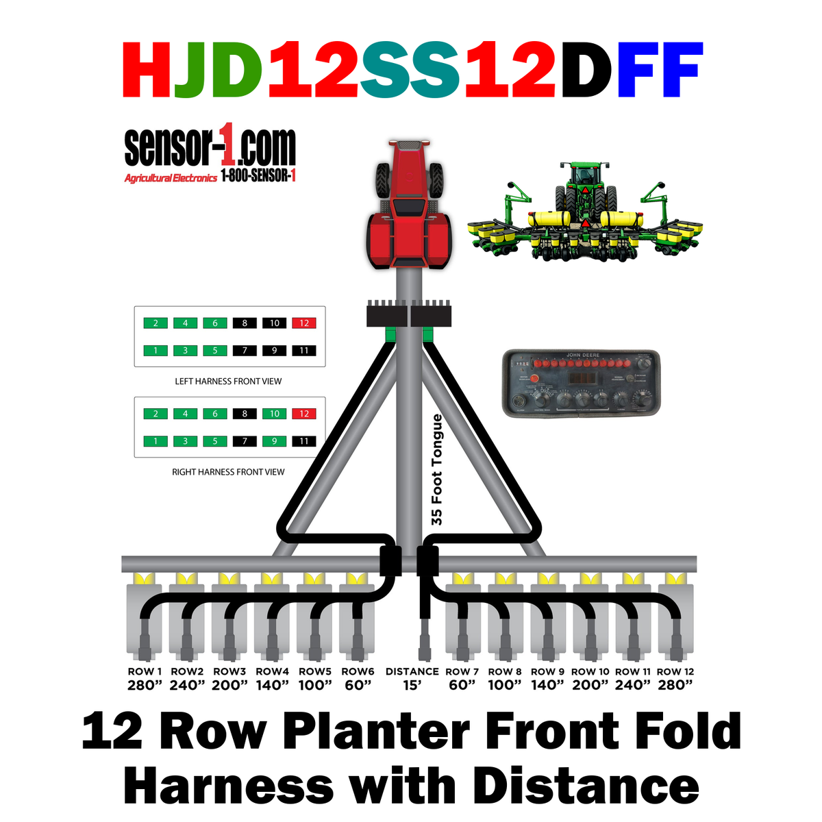 Planter Harnesses for John Deere Monitors | 4-12 Rows