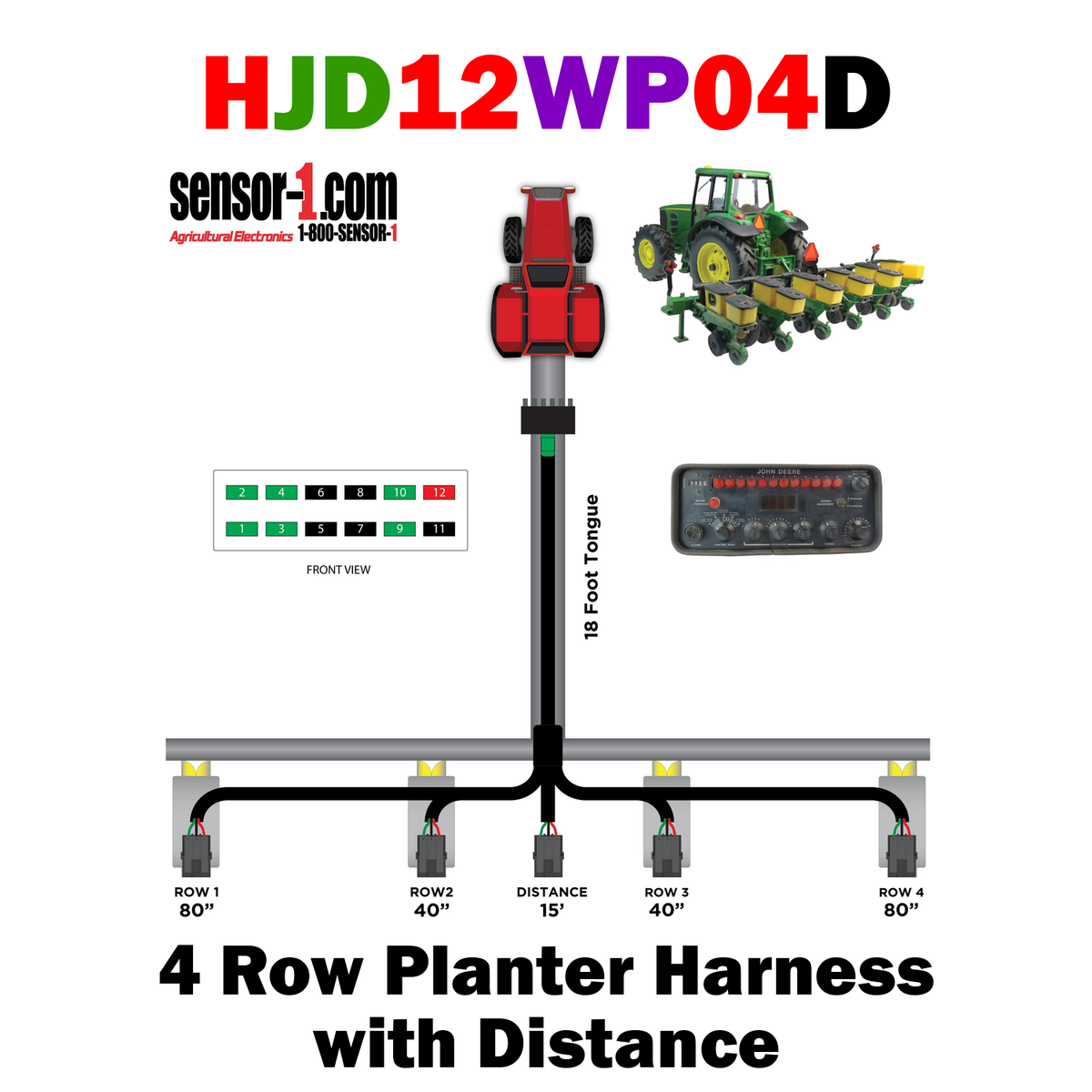 Planter Harnesses for John Deere Monitors | 4-12 Rows