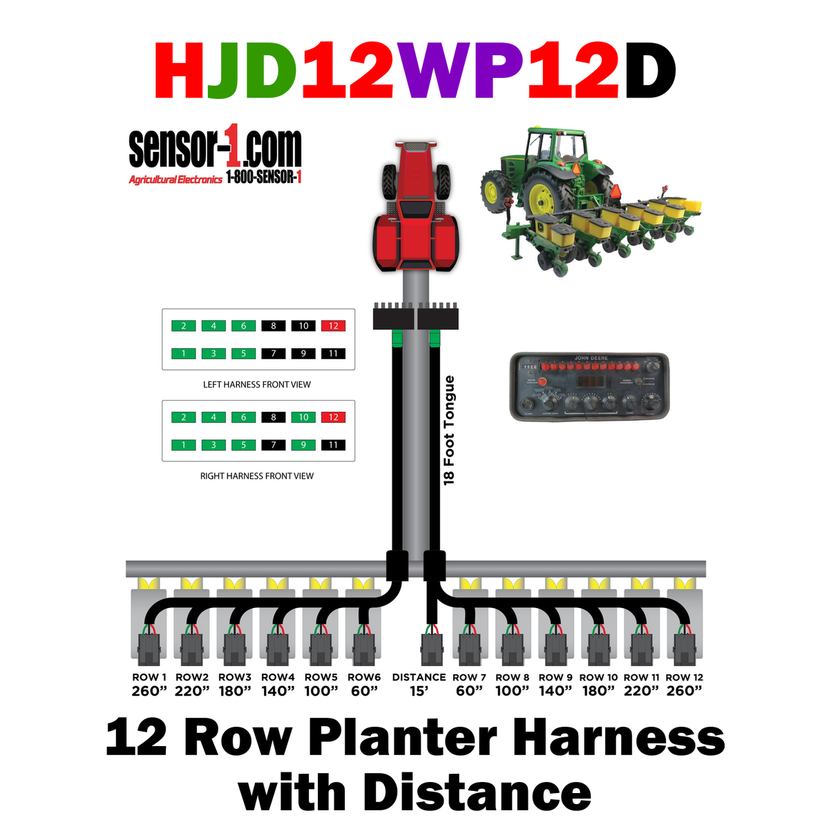 Planter Harnesses for John Deere Monitors | 4-12 Rows