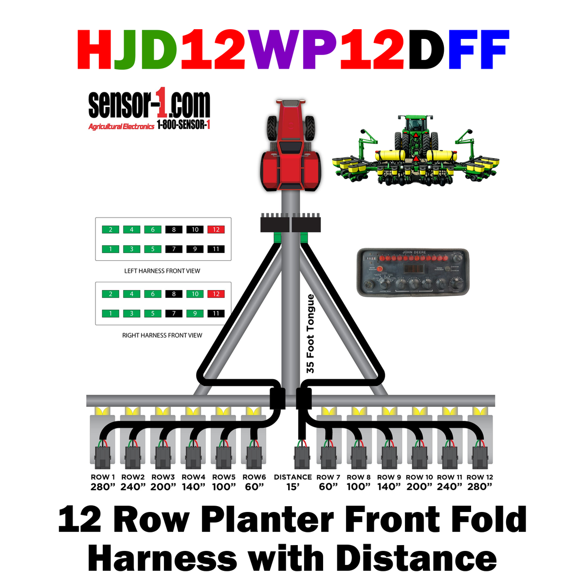 Planter Harnesses for John Deere Monitors | 4-12 Rows
