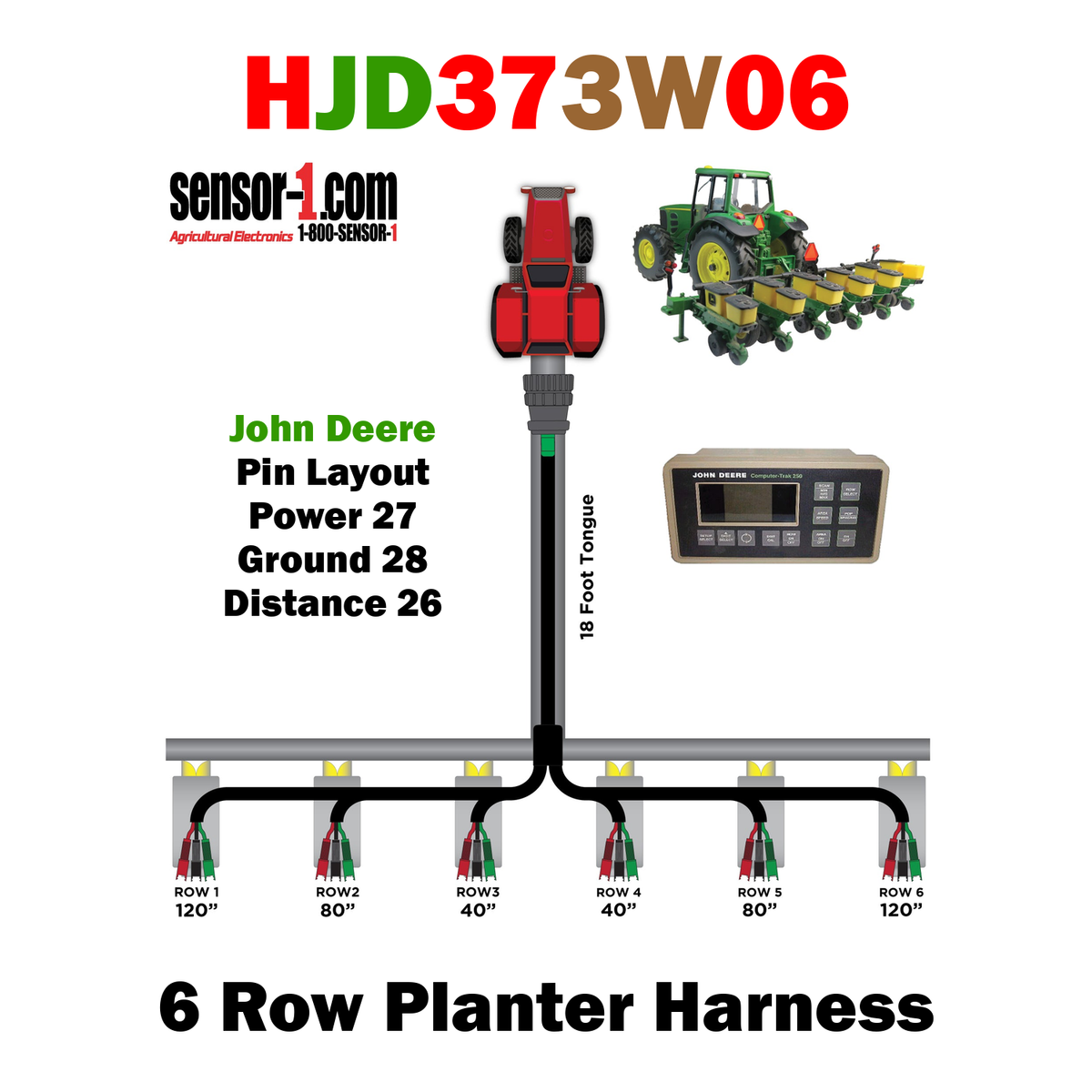 Planter Harnesses for John Deere Monitors | 4-12 Rows