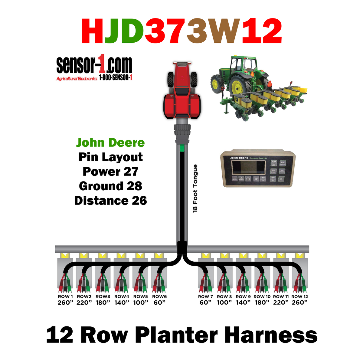 Planter Harnesses for John Deere Monitors | 4-12 Rows