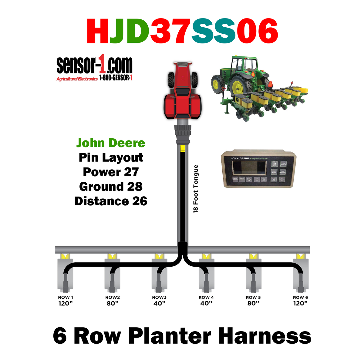 Planter Harnesses for John Deere Monitors | 4-12 Rows