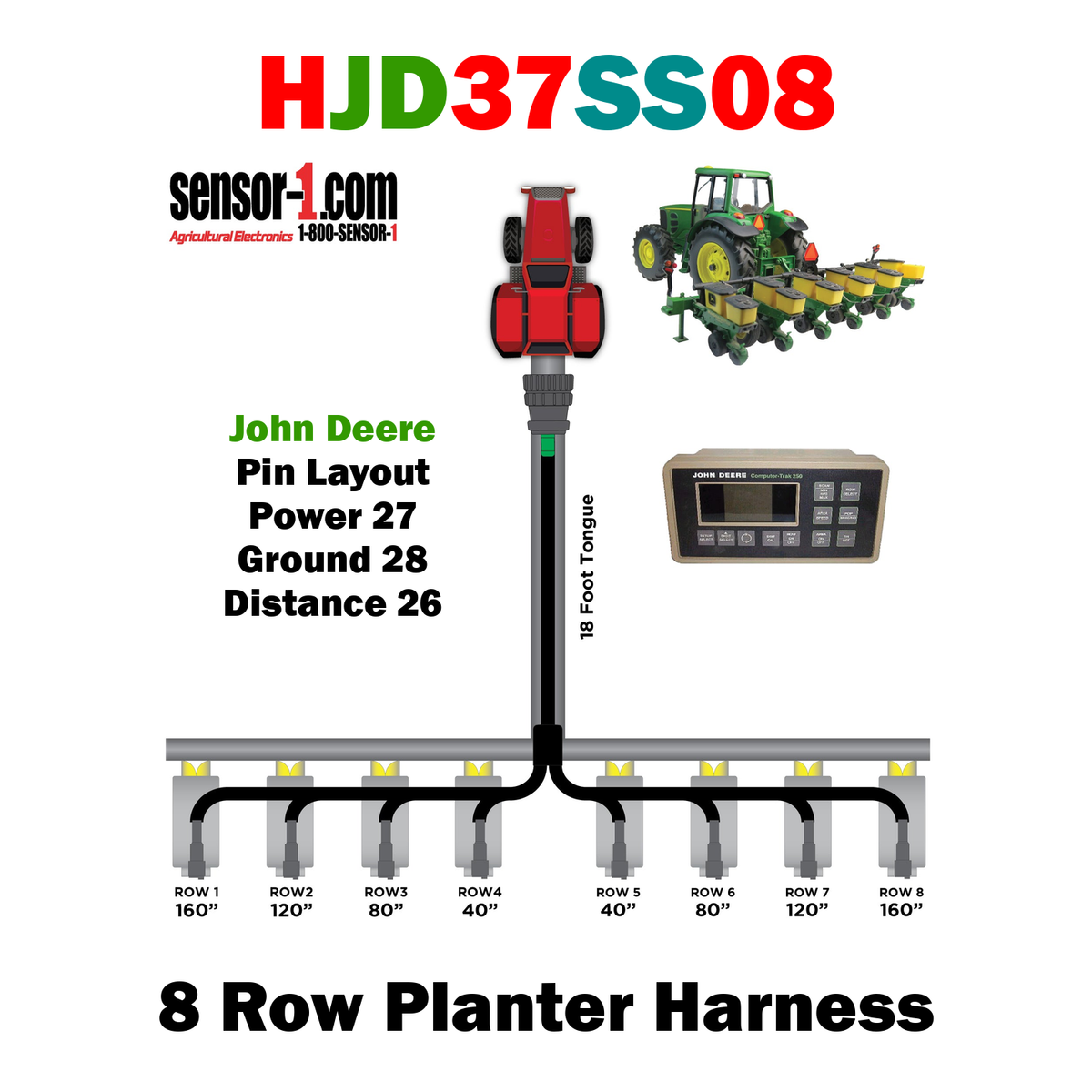 Planter Harnesses for John Deere Monitors | 4-12 Rows
