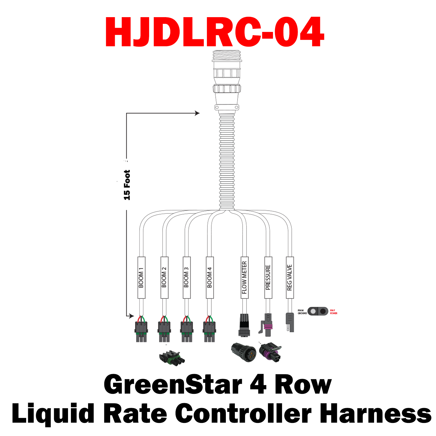 HJDLRC-XX GreenStar Liquid Rate Controller Harness 37 Pin
