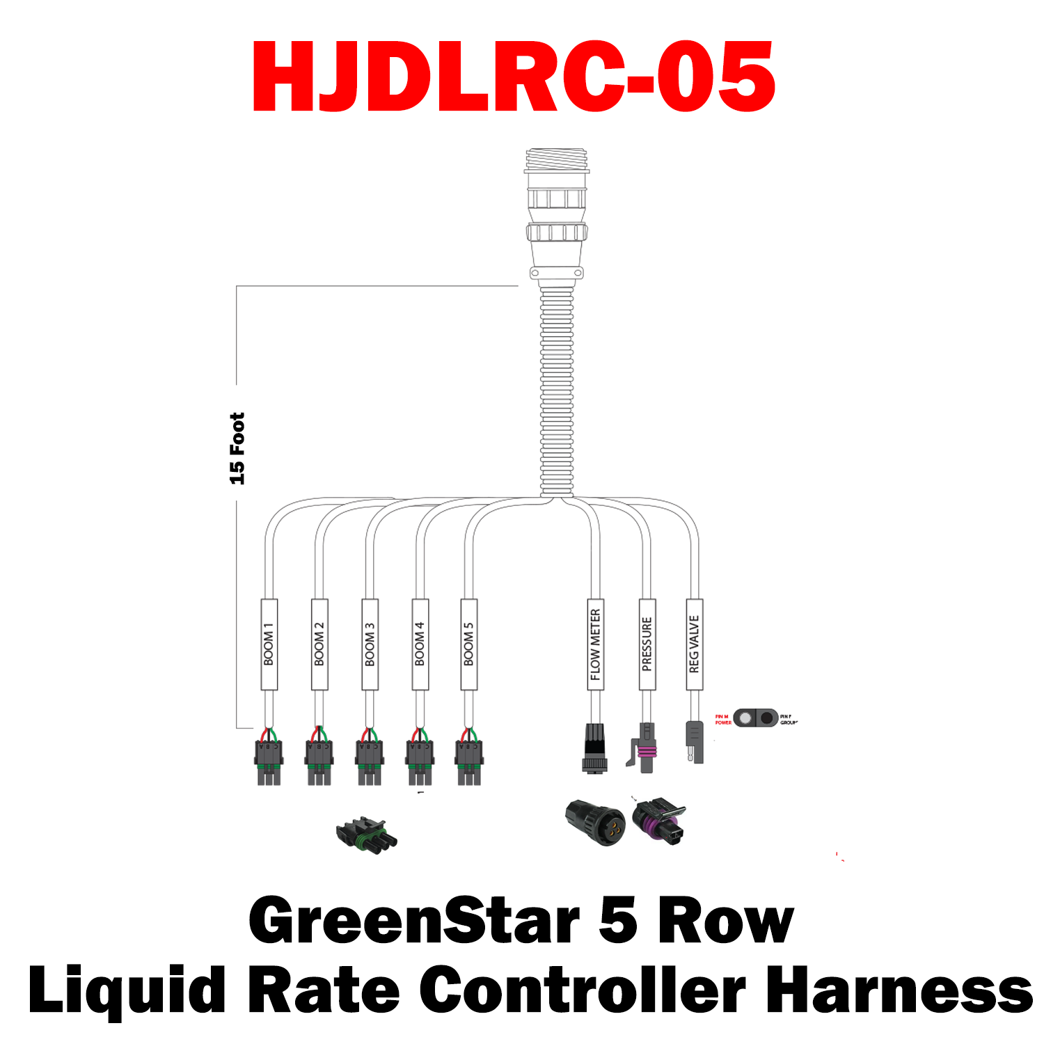 HJDLRC-XX GreenStar Liquid Rate Controller Harness 37 Pin