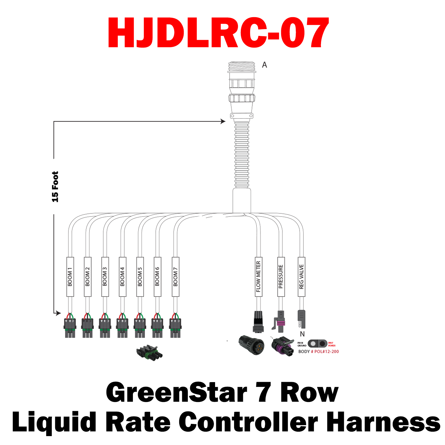 HJDLRC-XX GreenStar Liquid Rate Controller Harness 37 Pin