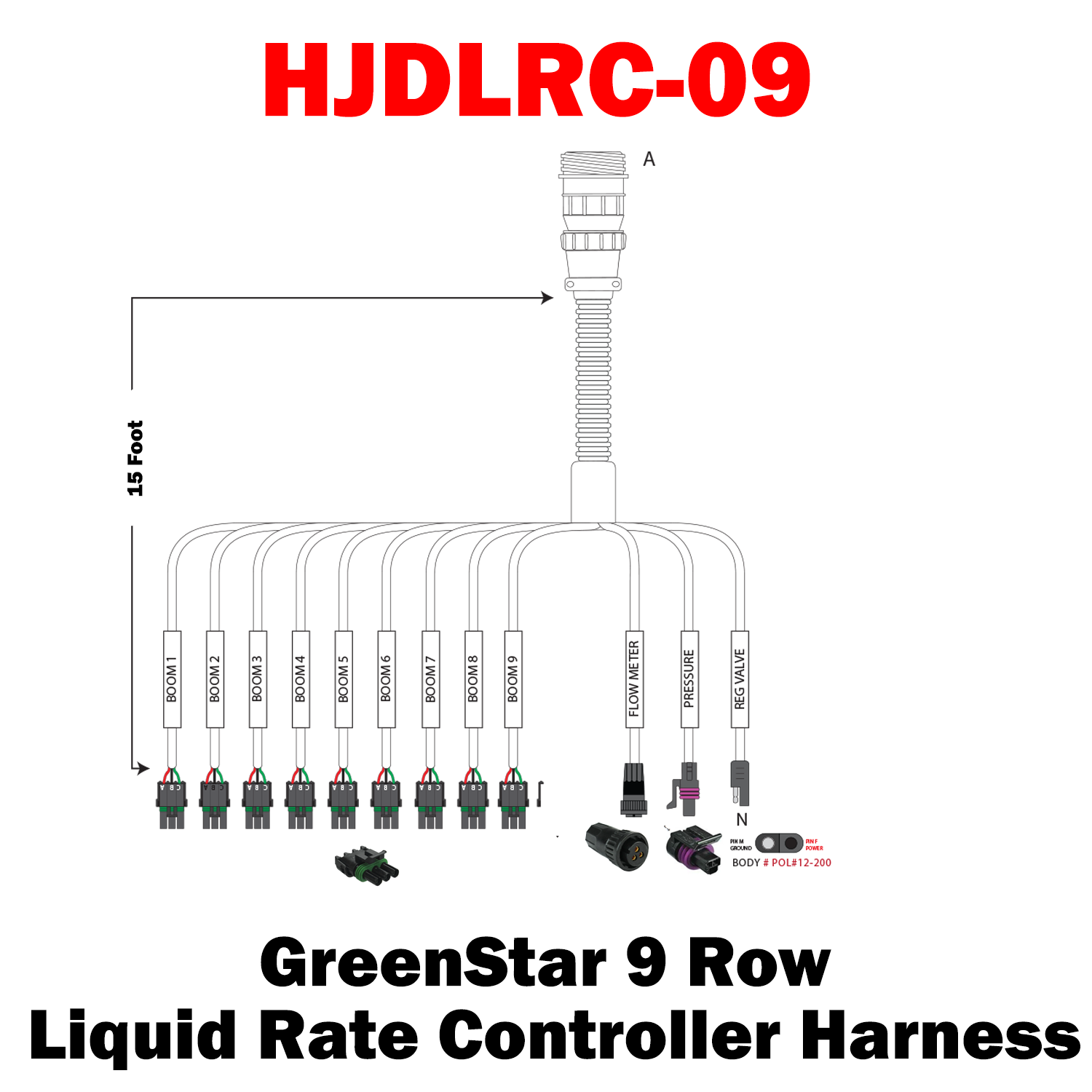 HJDLRC-XX GreenStar Liquid Rate Controller Harness 37 Pin