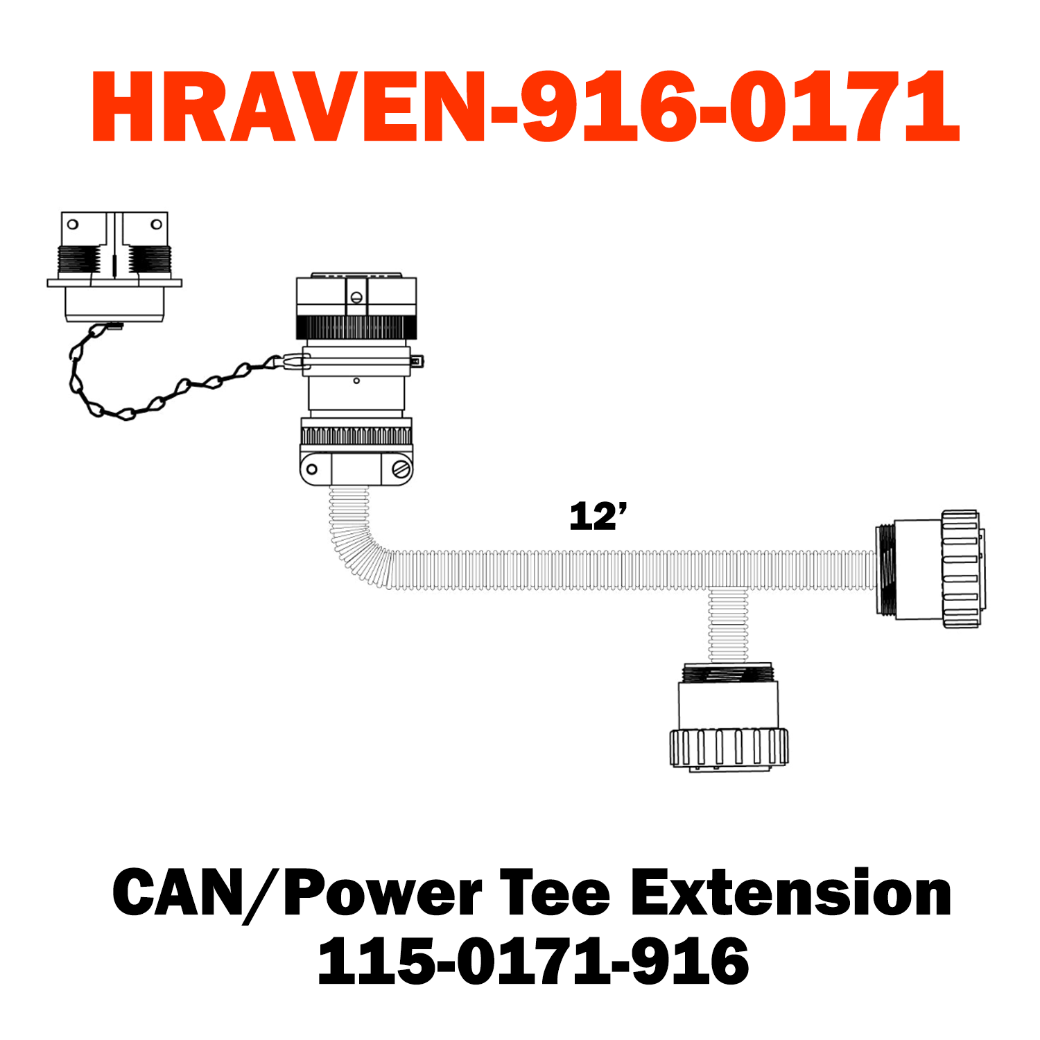 HRAVEN-9XX-0171 CAN/Power Tee Extension
