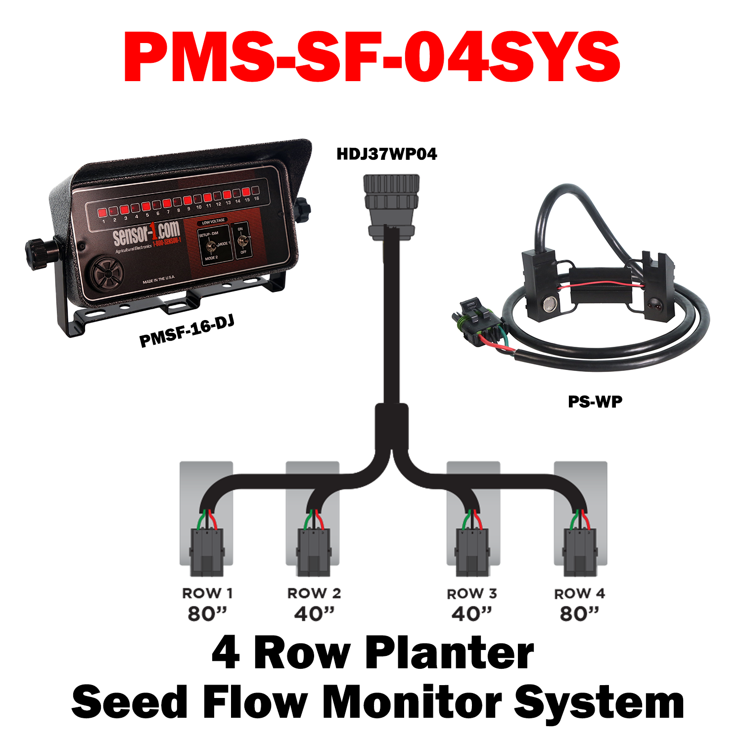 PMS-SF-04SYS 4 Row Seed Flow System