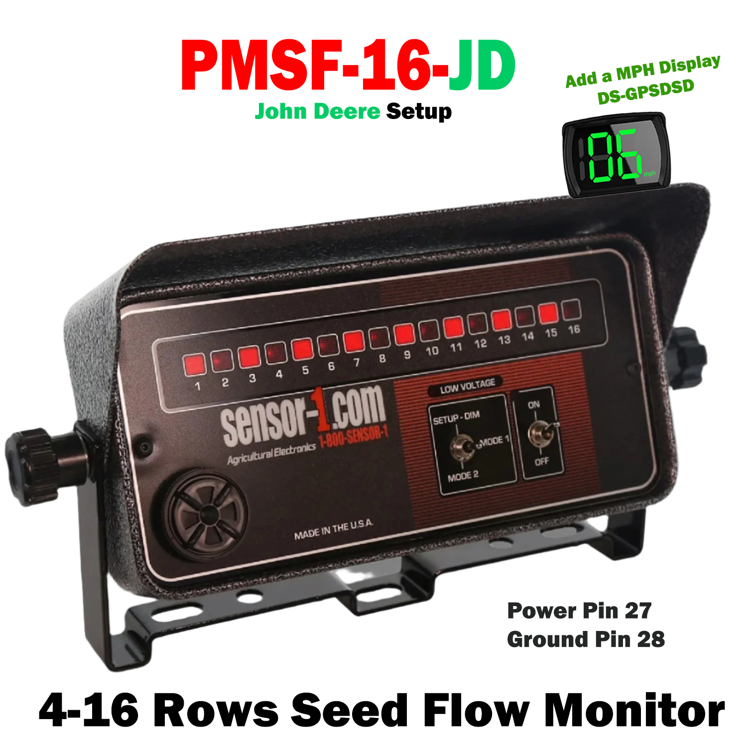 PMSF-16-JD | 1-16 Row Seed Flow Planter/Drill Monitor