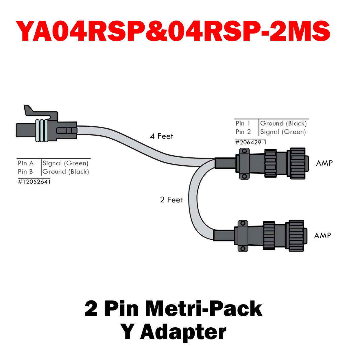 YA04RSP&04RSP-2MS | 2 Pin Metri-Pack Y Adapter