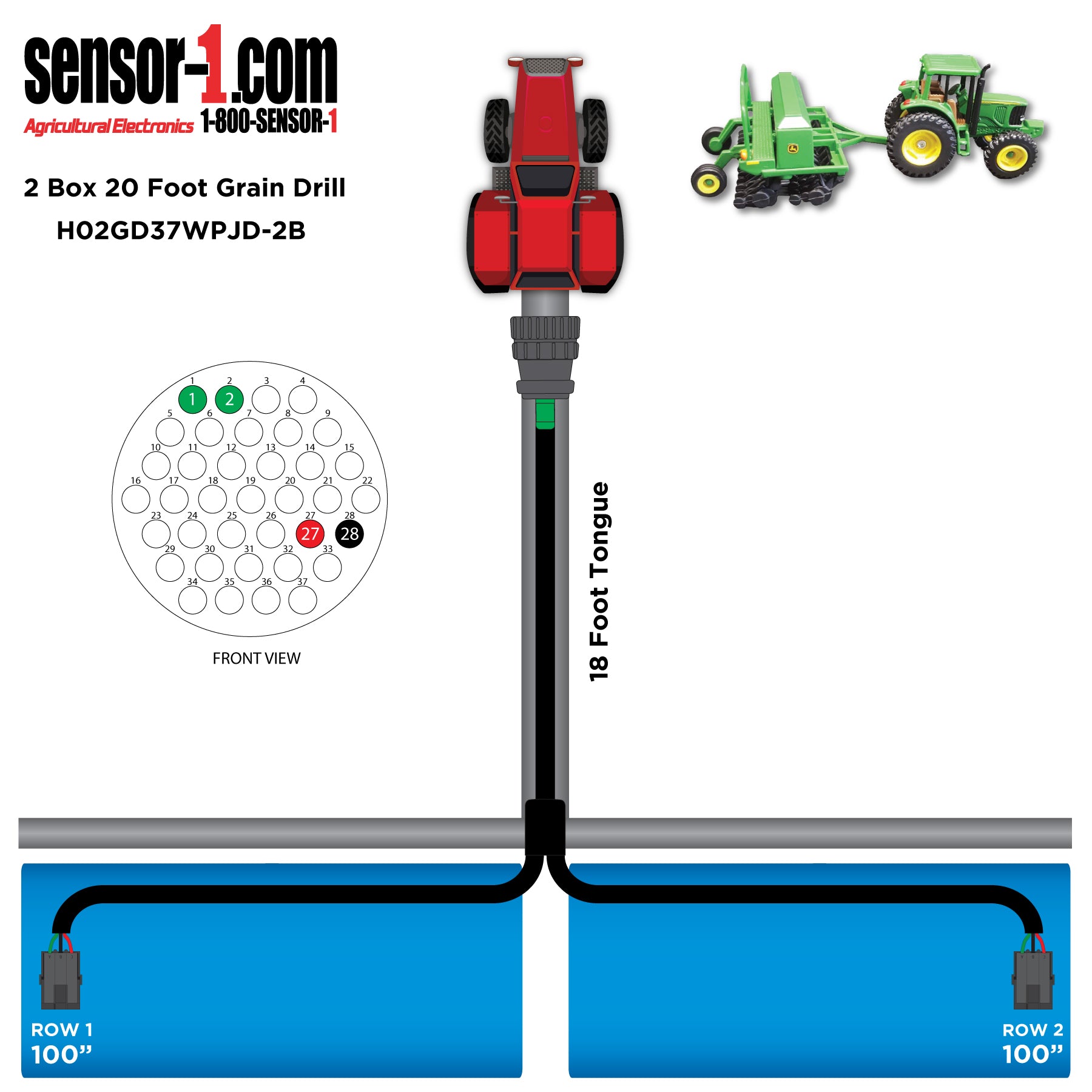 (4) Grain Drill Harness | 2-24 Rows