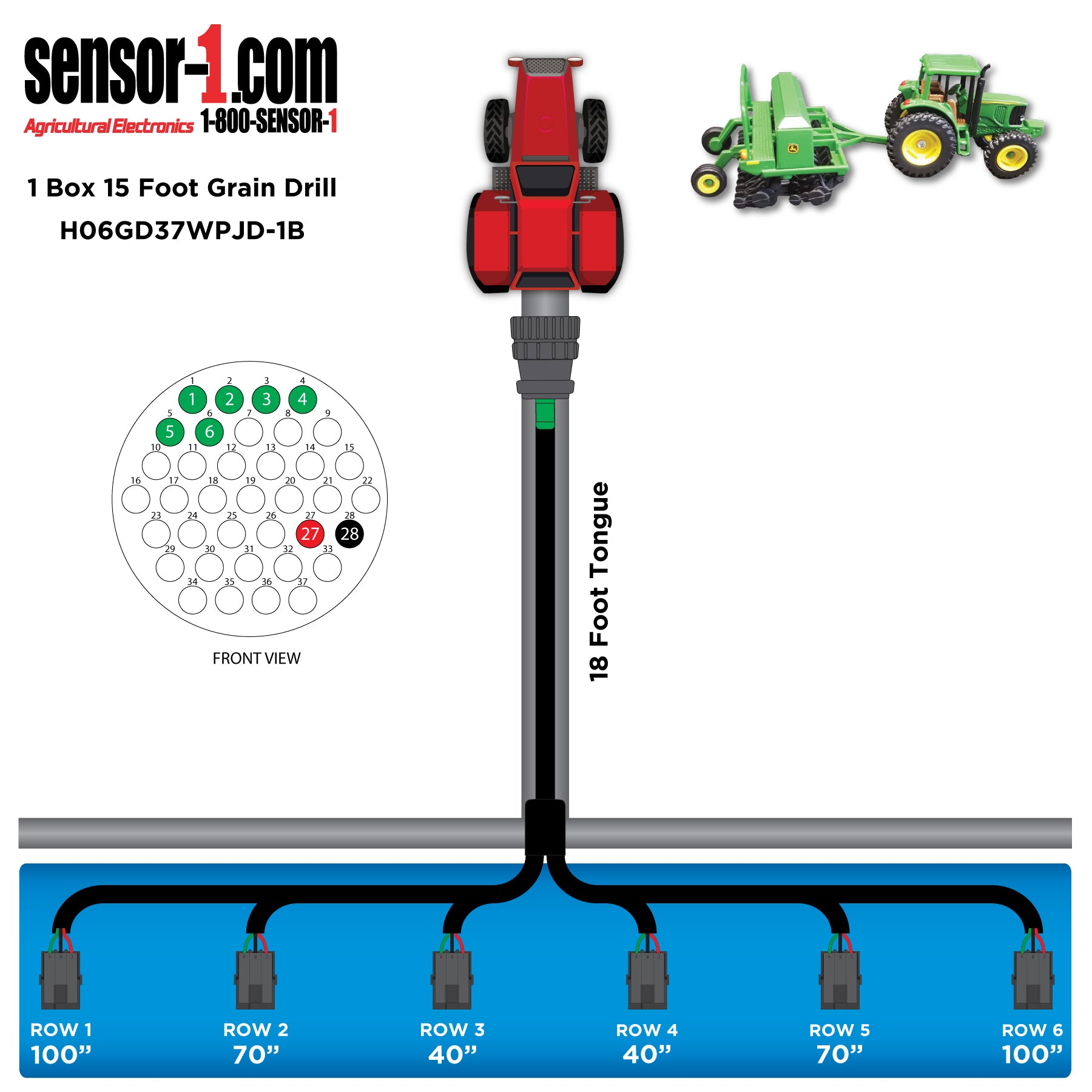(4) Grain Drill Harness | 2-24 Rows